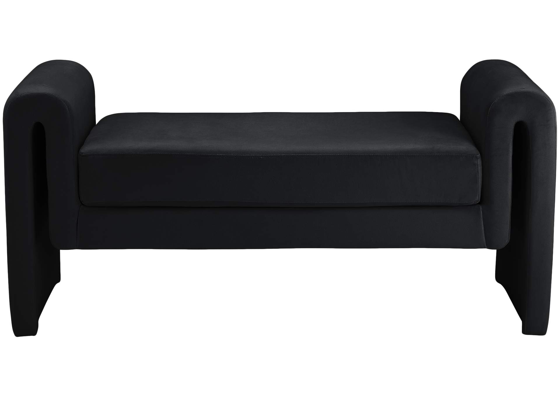Sloan Black Velvet Bench,Meridian Furniture