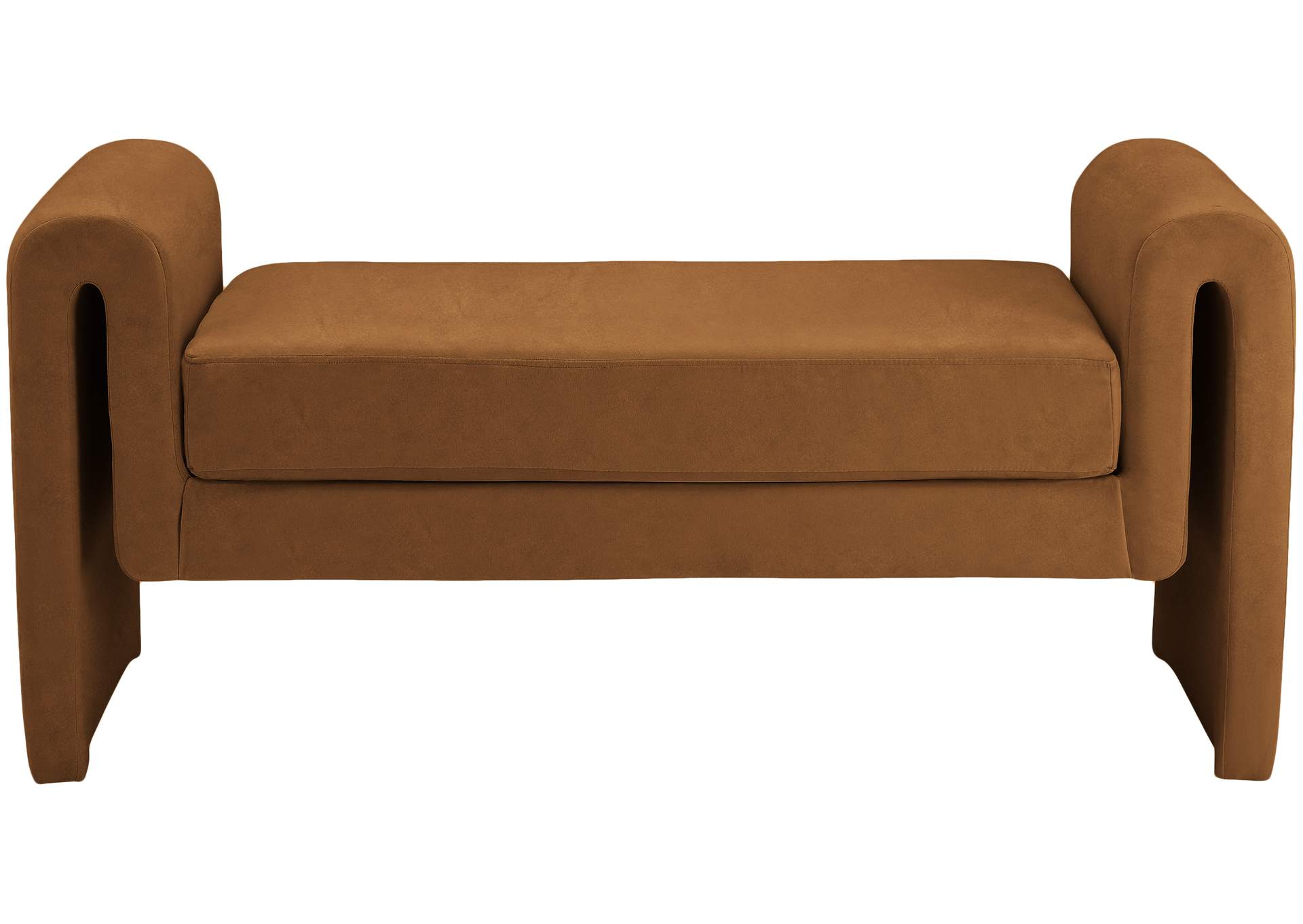 Sloan Saddle Velvet Bench,Meridian Furniture
