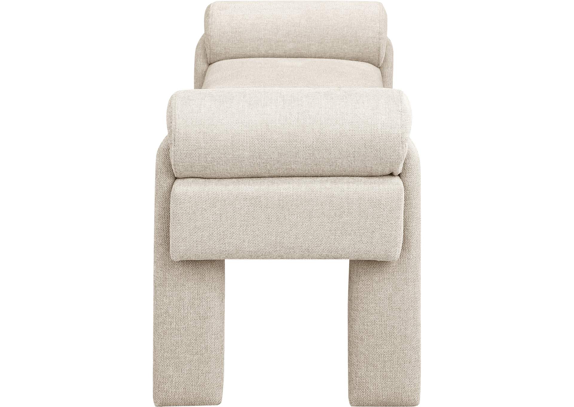 Stefano Beige Polyester Fabric Bench,Meridian Furniture