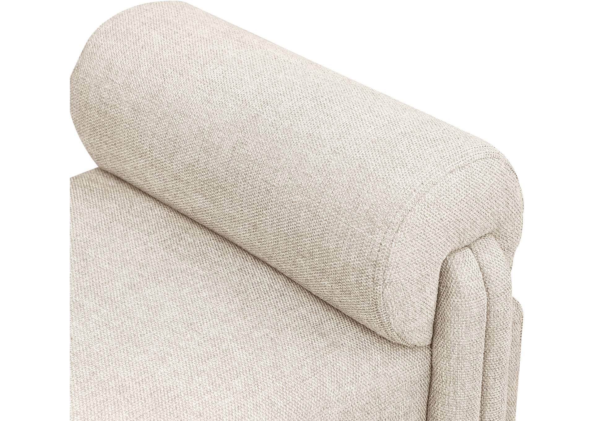 Stefano Beige Polyester Fabric Bench,Meridian Furniture