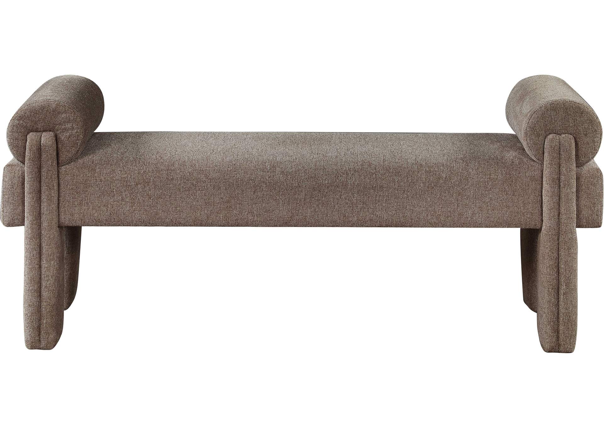 Stefano Brown Polyester Fabric Bench,Meridian Furniture