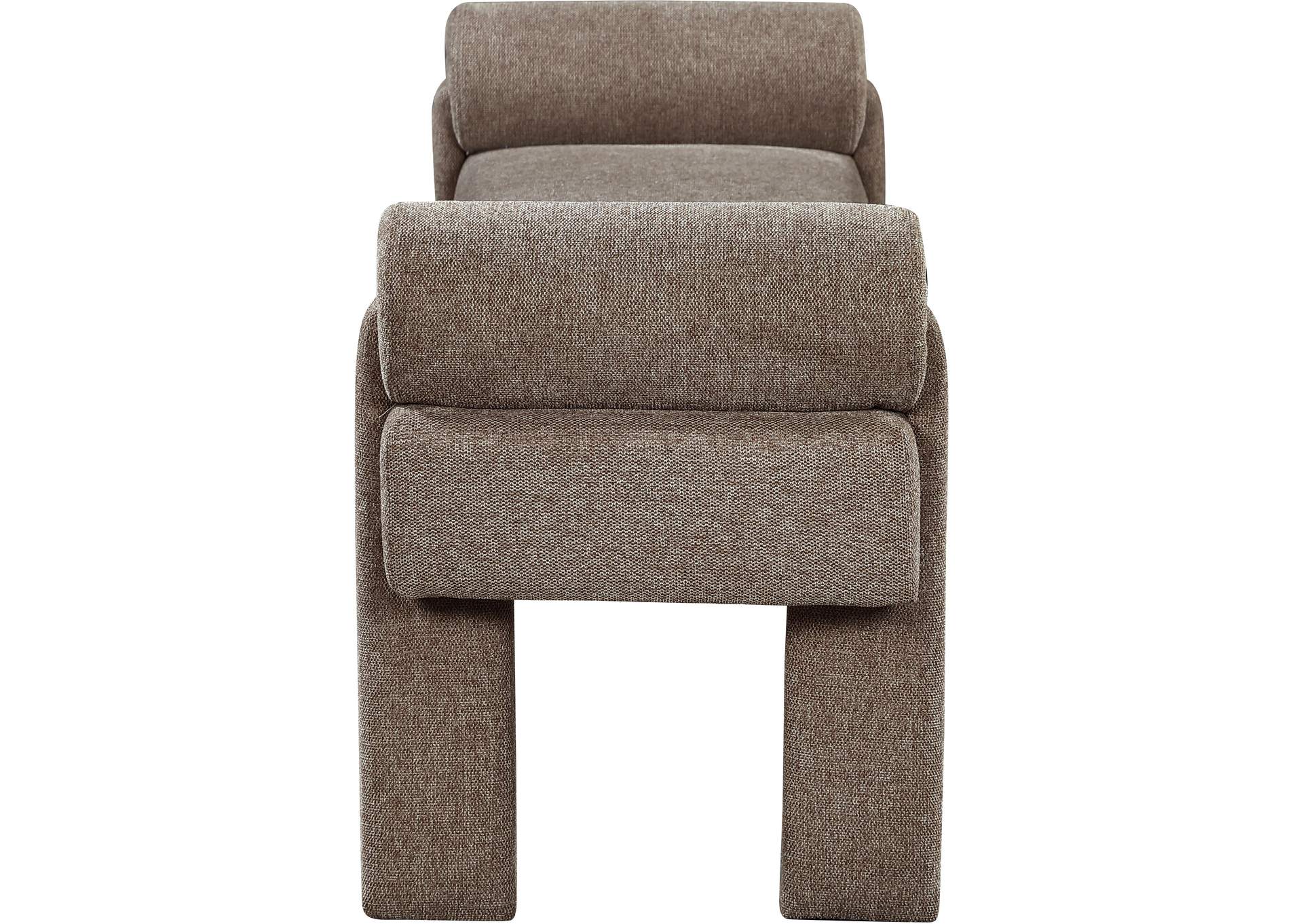 Stefano Brown Polyester Fabric Bench,Meridian Furniture