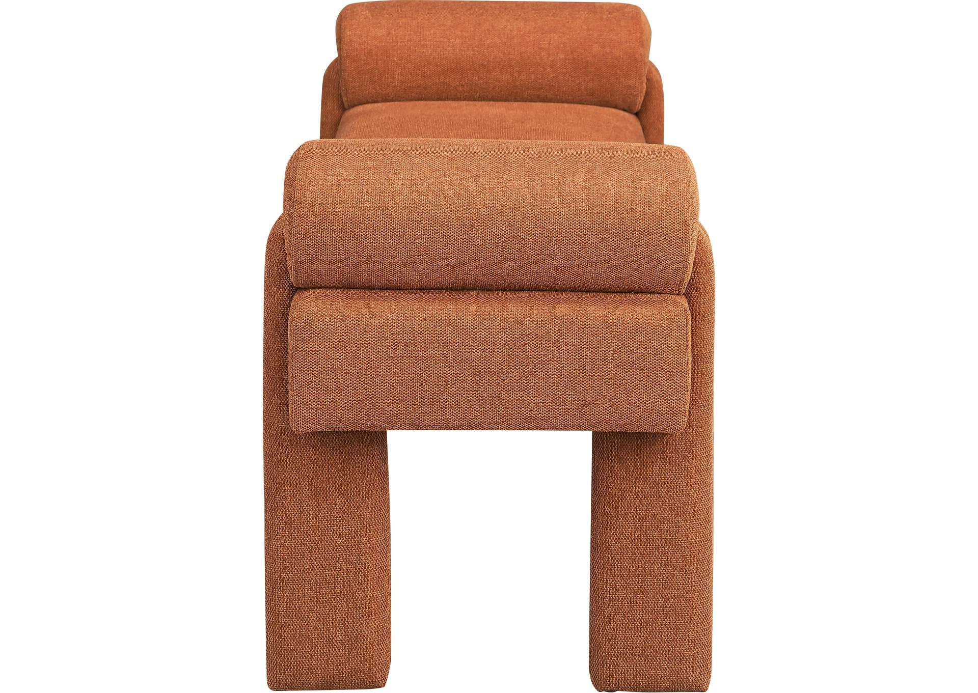 Stefano Cognac Polyester Fabric Bench,Meridian Furniture