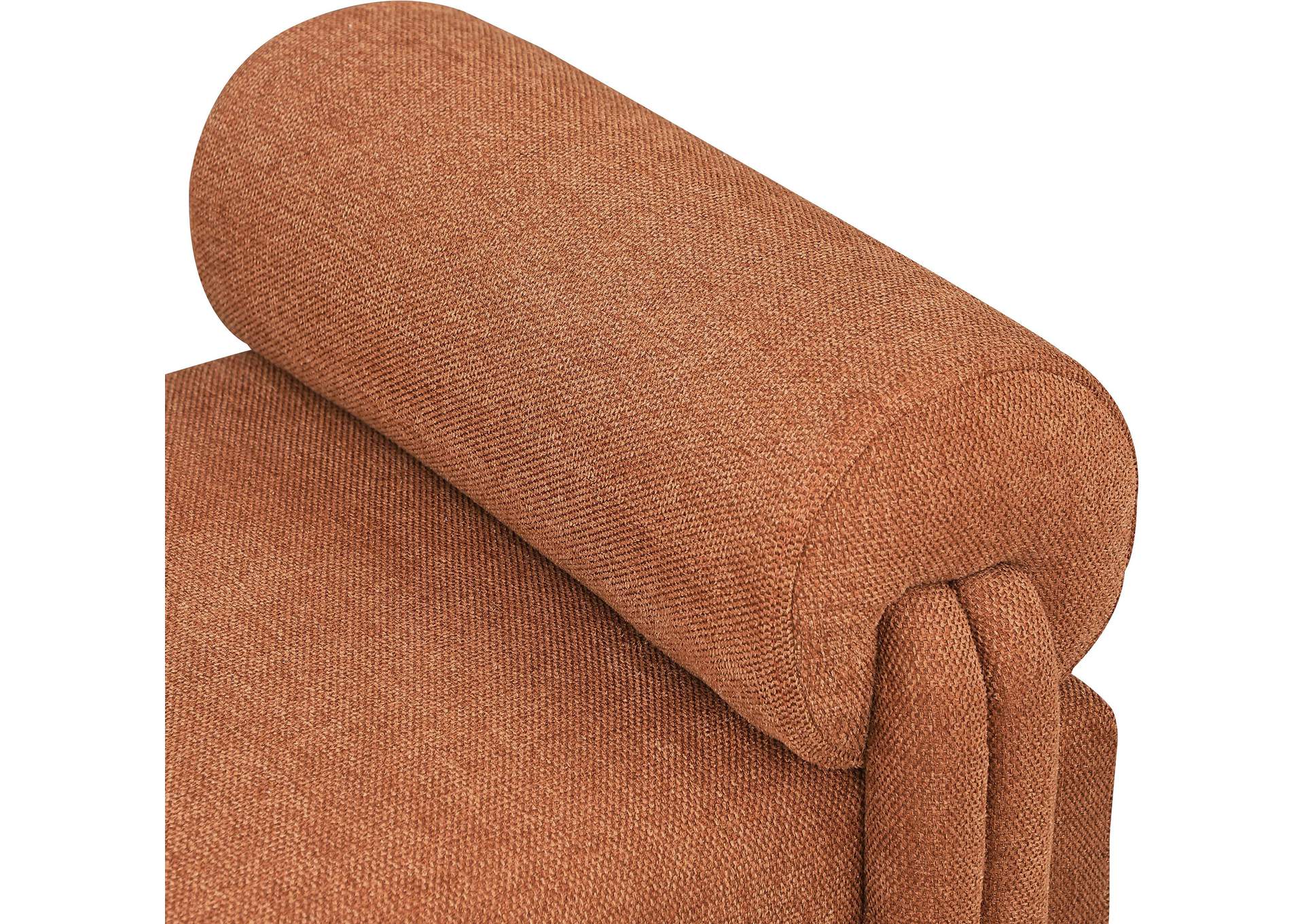 Stefano Cognac Polyester Fabric Bench,Meridian Furniture