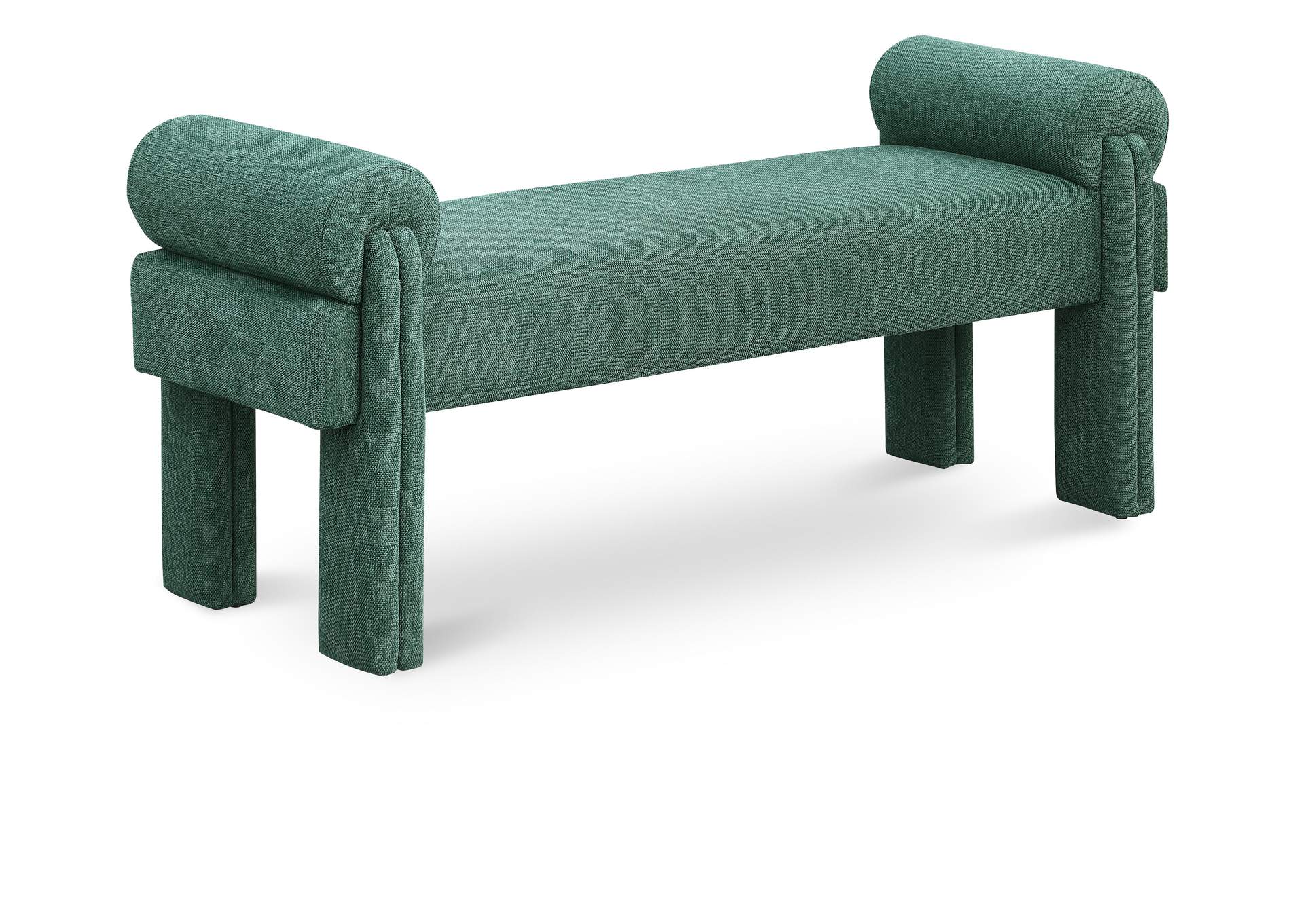 Stefano Green Polyester Fabric Bench,Meridian Furniture
