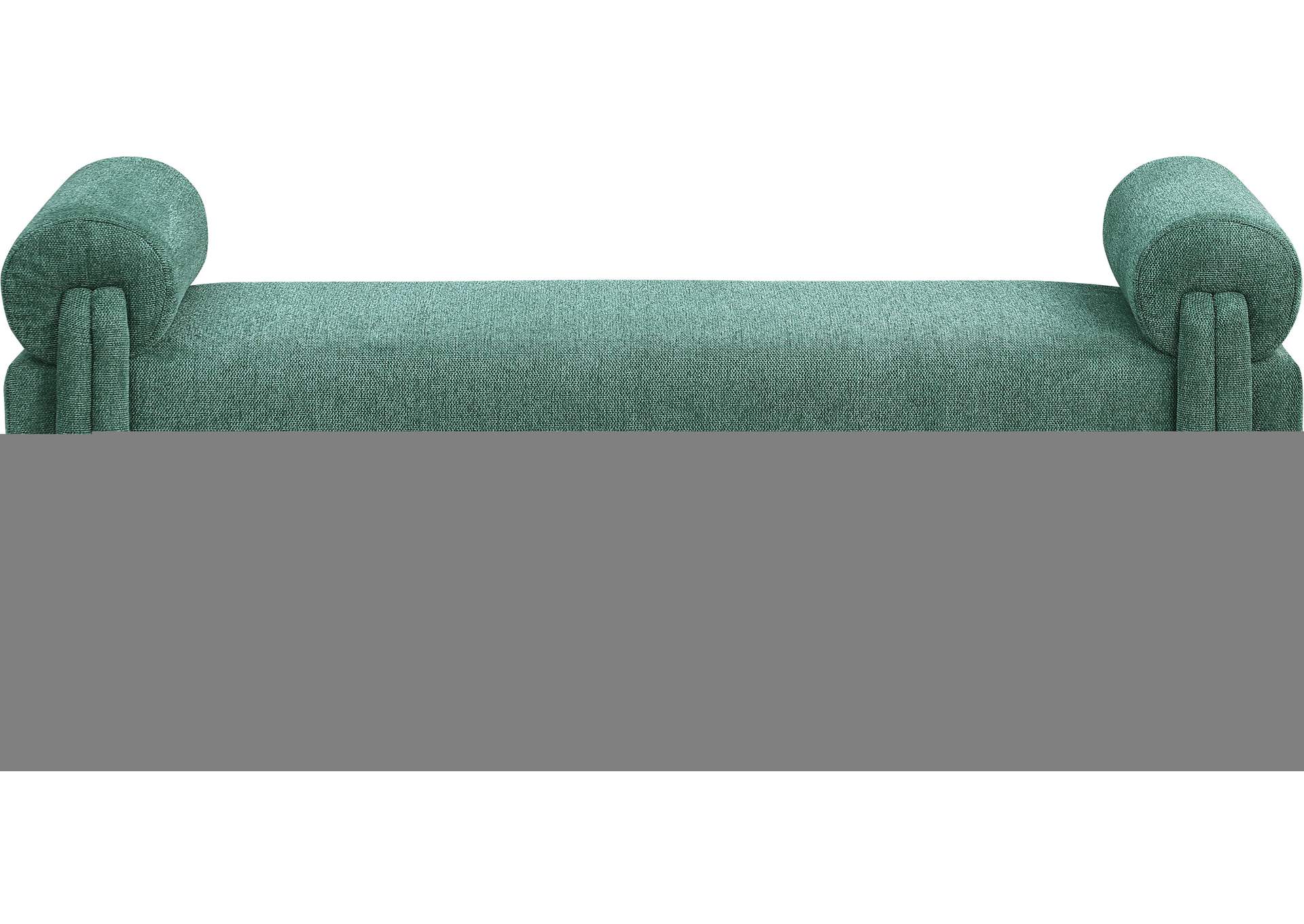Stefano Green Polyester Fabric Bench,Meridian Furniture