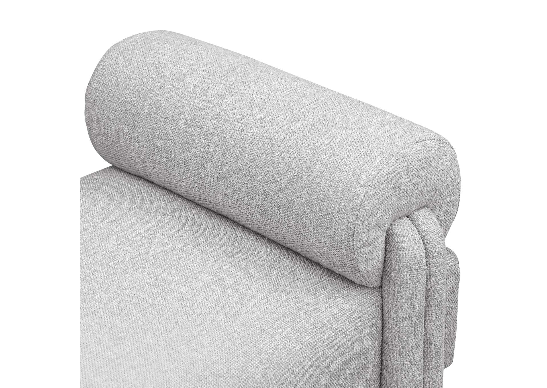 Stefano Grey Polyester Fabric Bench,Meridian Furniture