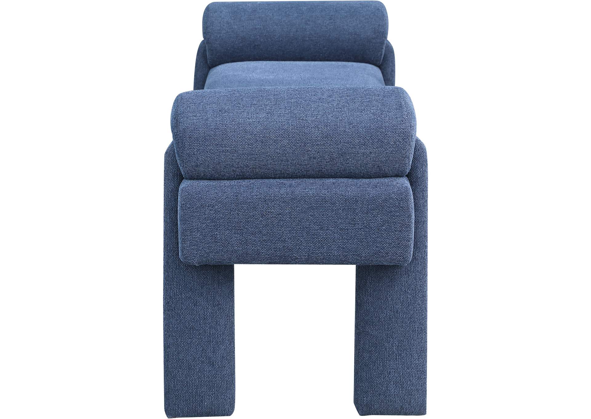 Stefano Navy Polyester Fabric Bench,Meridian Furniture
