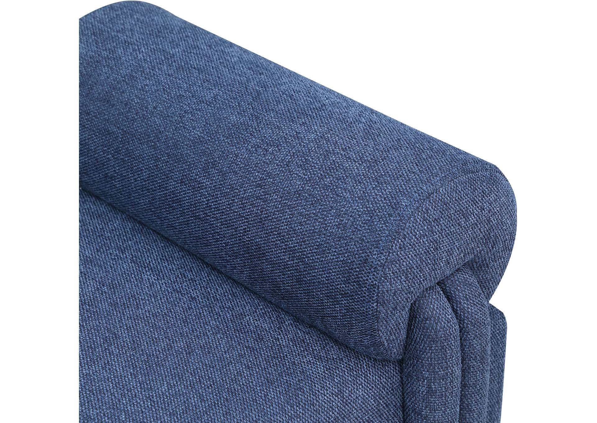 Stefano Navy Polyester Fabric Bench,Meridian Furniture