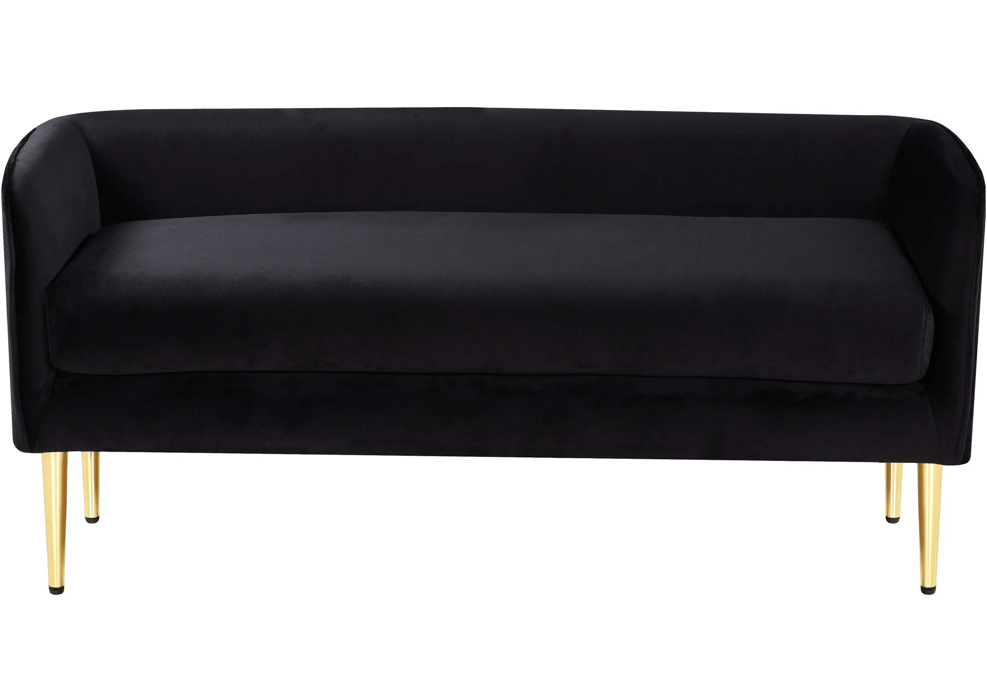 Audrey Black Velvet Bench,Meridian Furniture