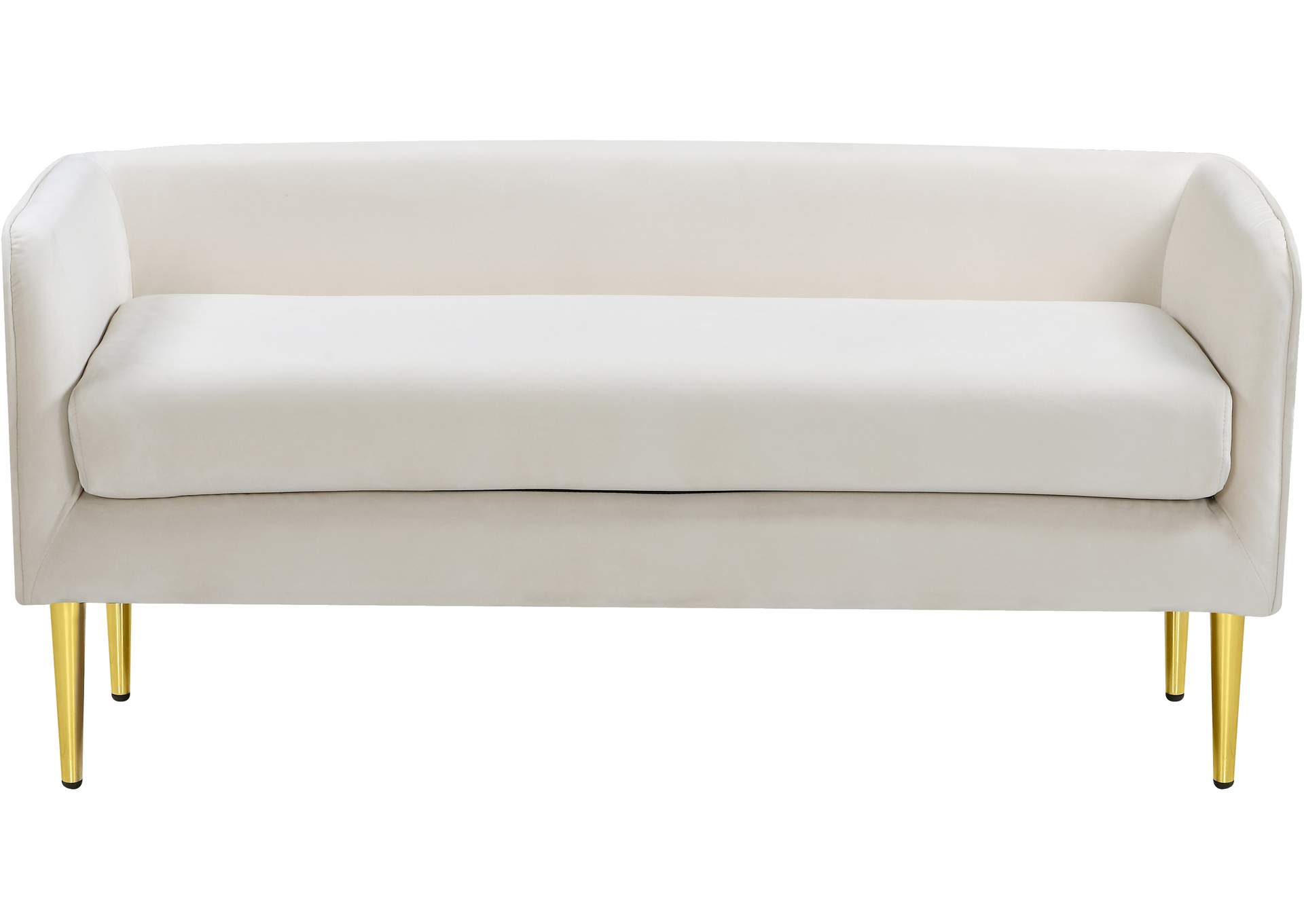 Audrey Cream Velvet Bench,Meridian Furniture