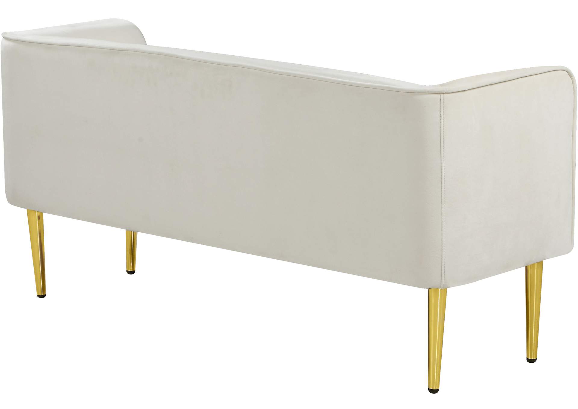 Audrey Cream Velvet Bench,Meridian Furniture