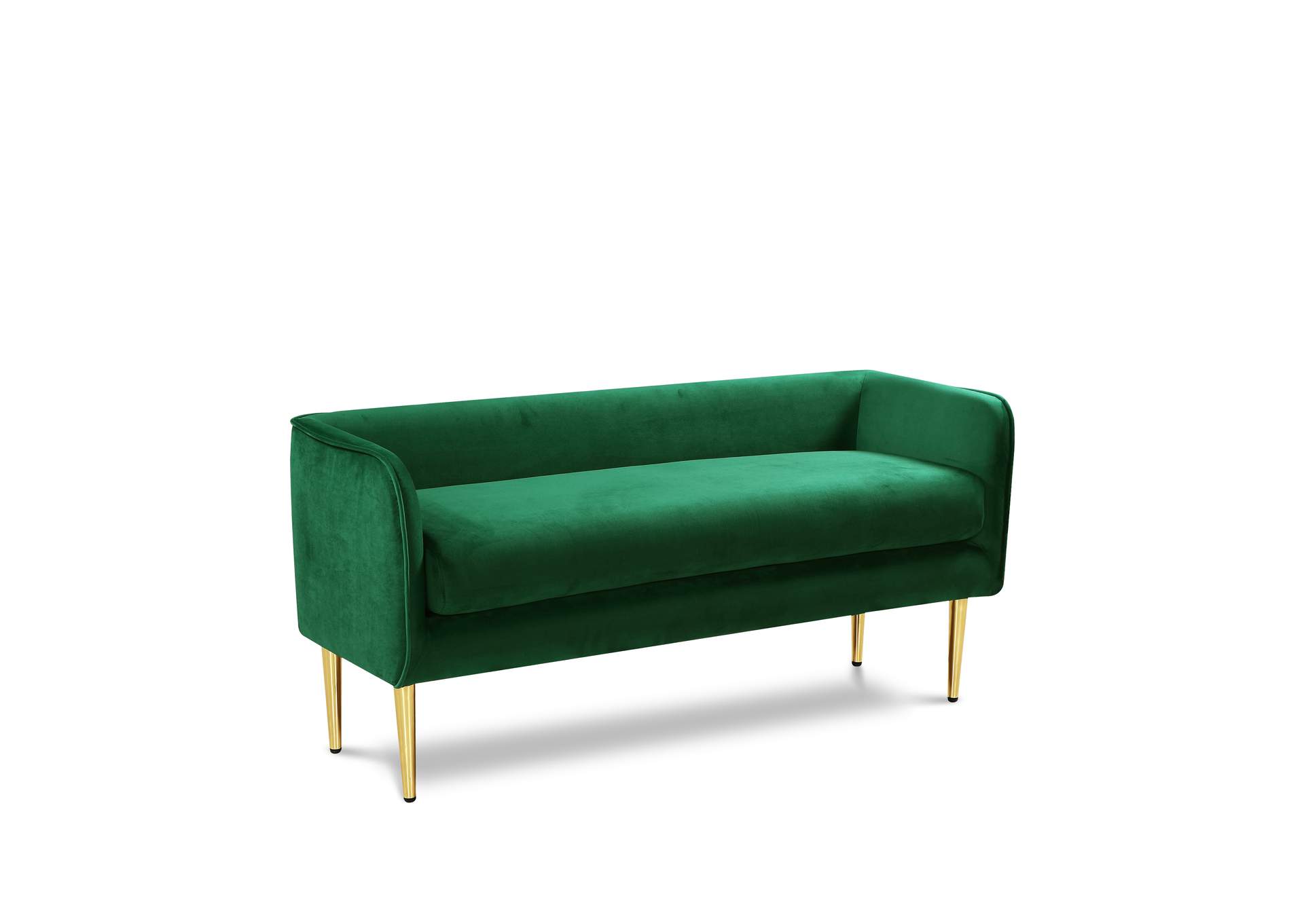 Audrey Green Velvet Bench,Meridian Furniture