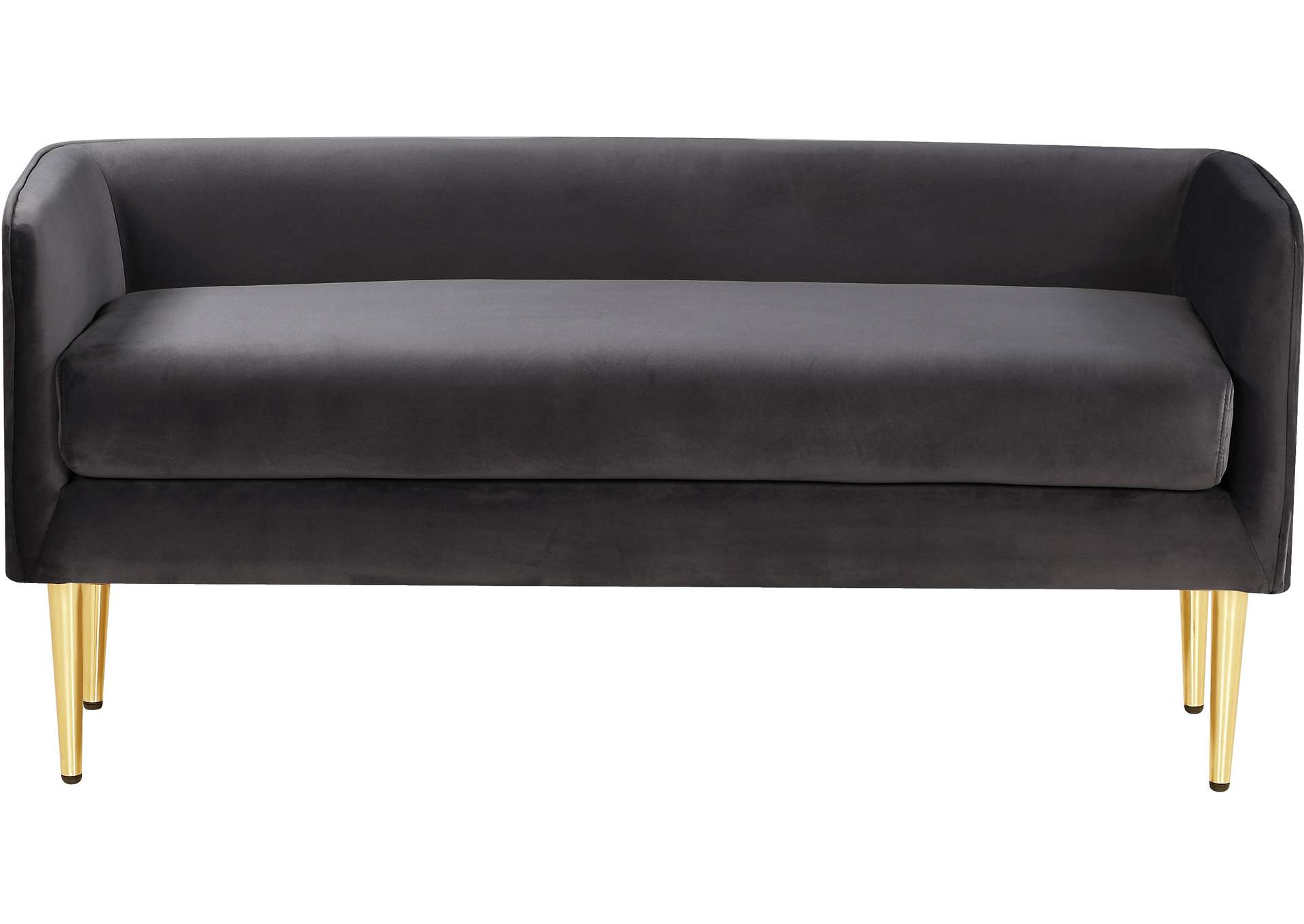 Audrey Grey Velvet Bench,Meridian Furniture