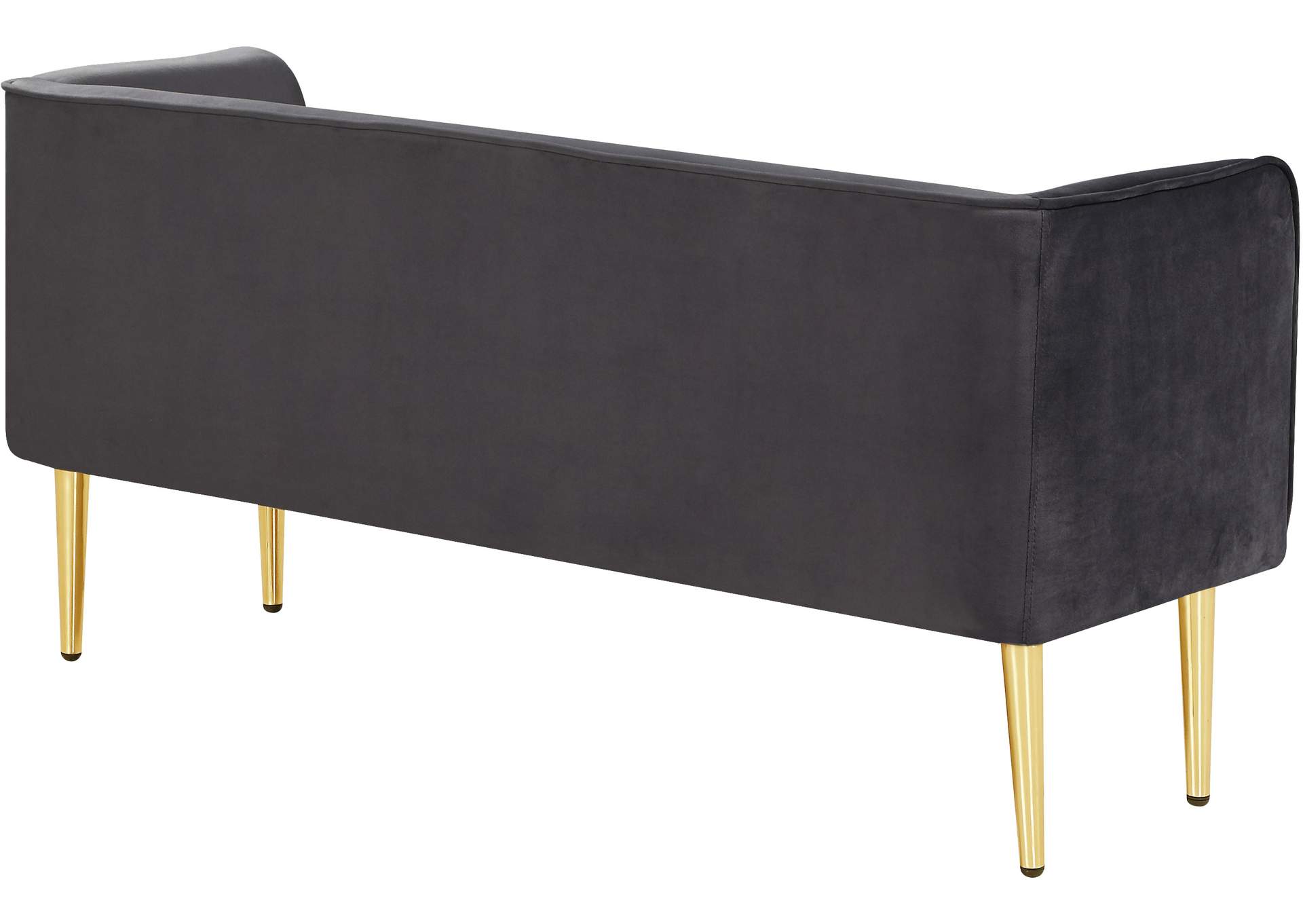 Audrey Grey Velvet Bench,Meridian Furniture