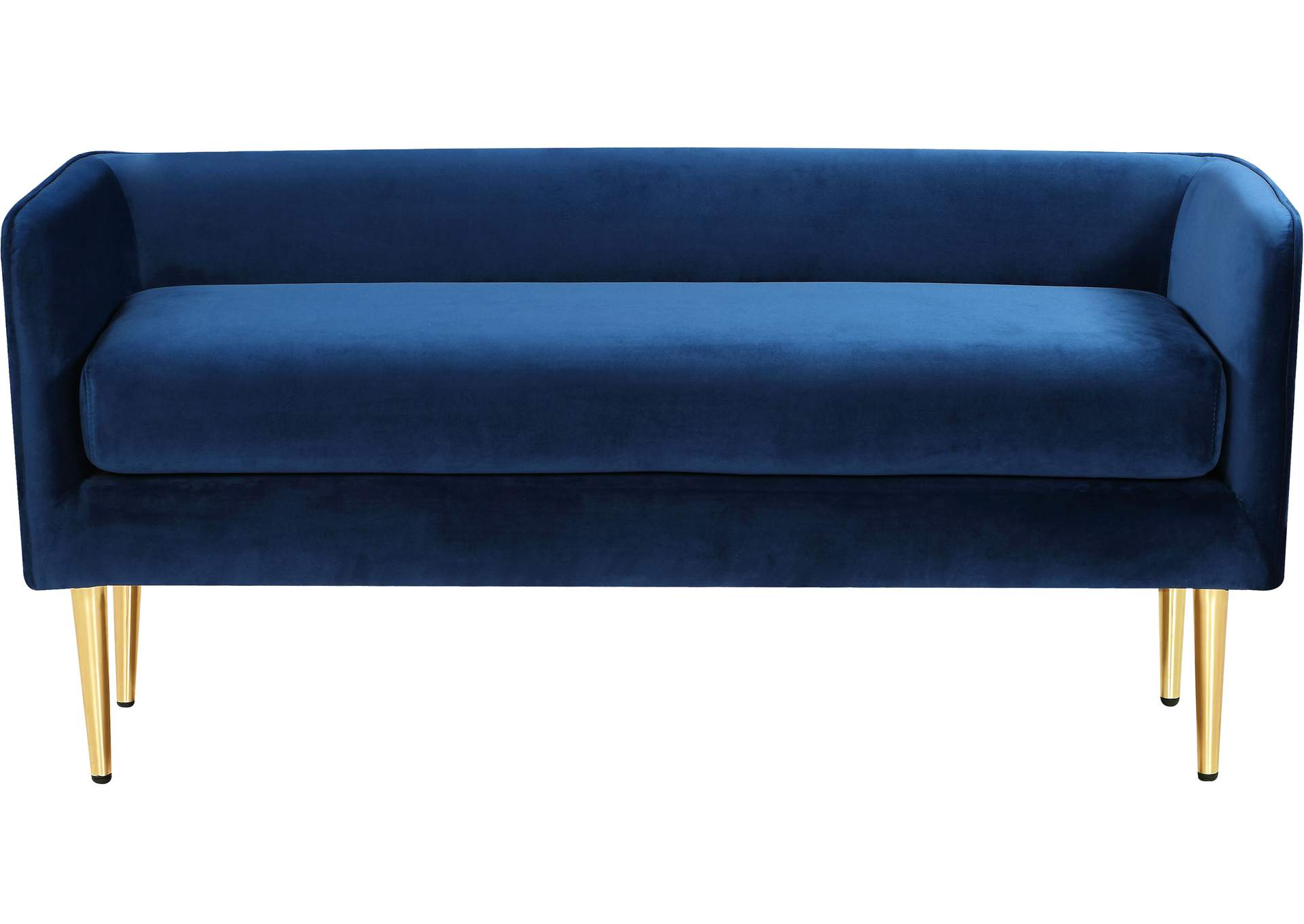 Audrey Navy Velvet Bench,Meridian Furniture