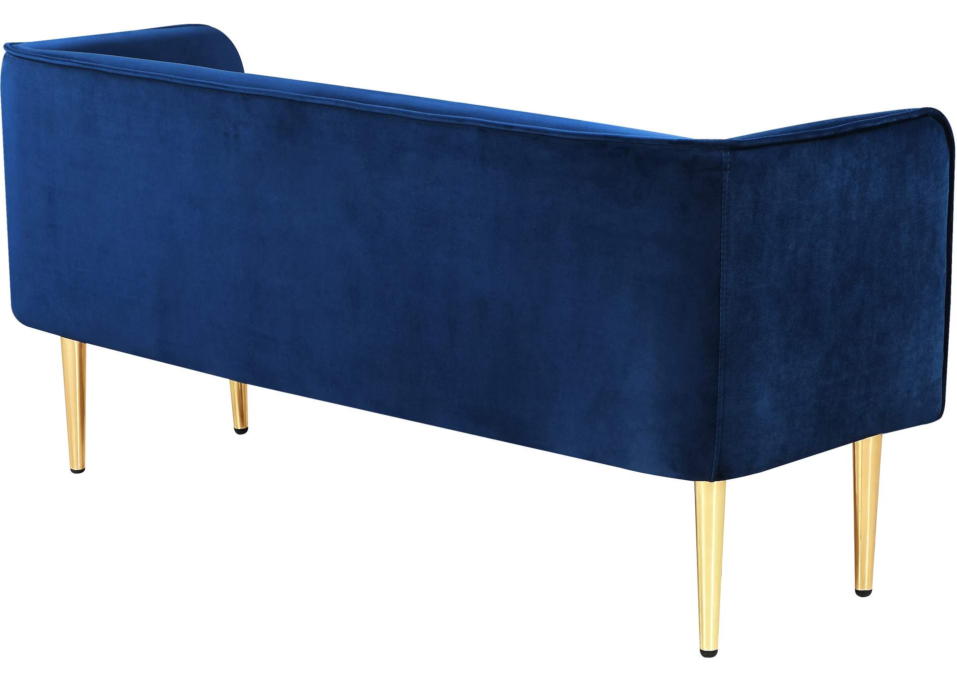 Audrey Navy Velvet Bench,Meridian Furniture