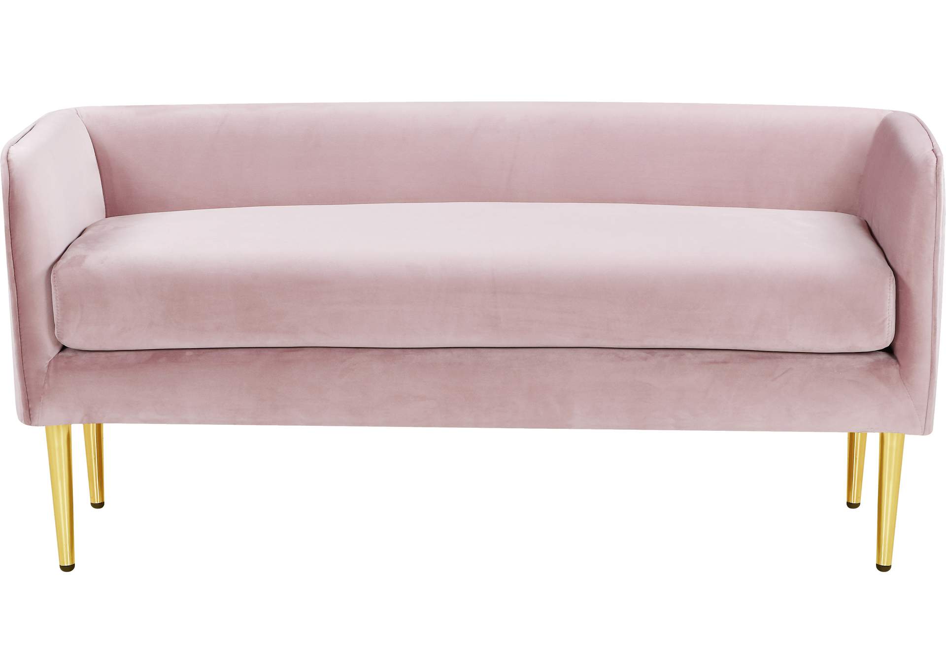 Audrey Pink Velvet Bench,Meridian Furniture