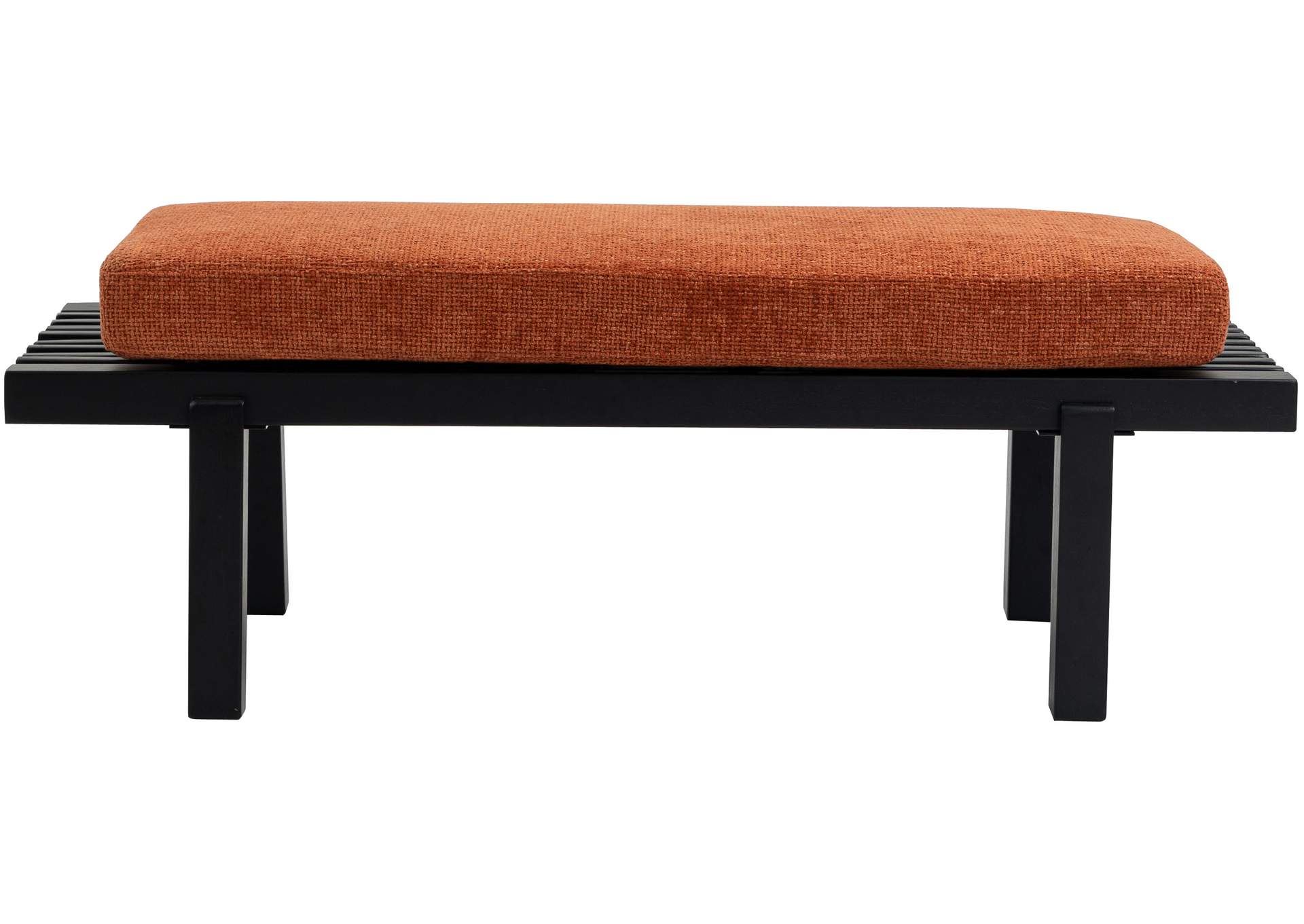 Naya Cognac Chennile Fabric Bench,Meridian Furniture