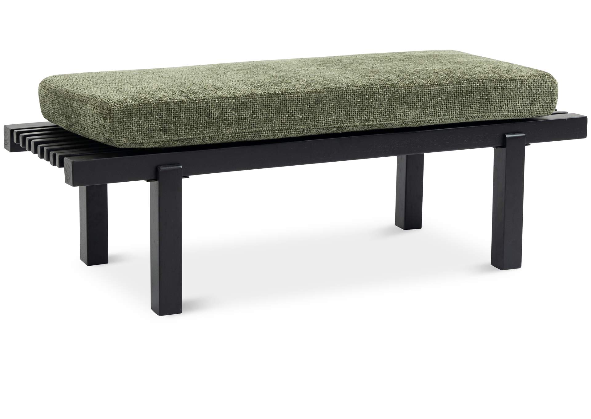 Naya Green Chennile Fabric Bench,Meridian Furniture