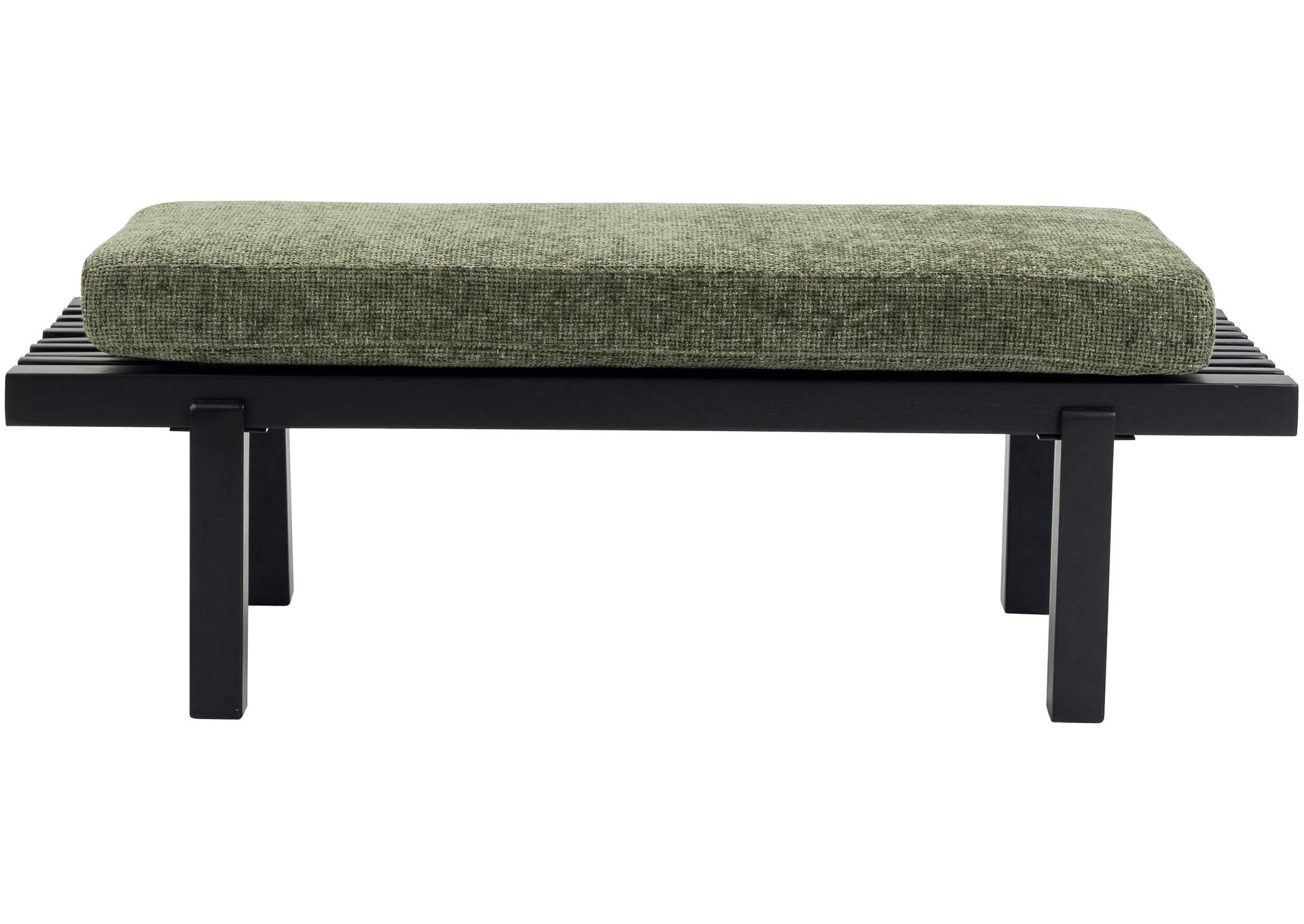 Naya Green Chennile Fabric Bench,Meridian Furniture
