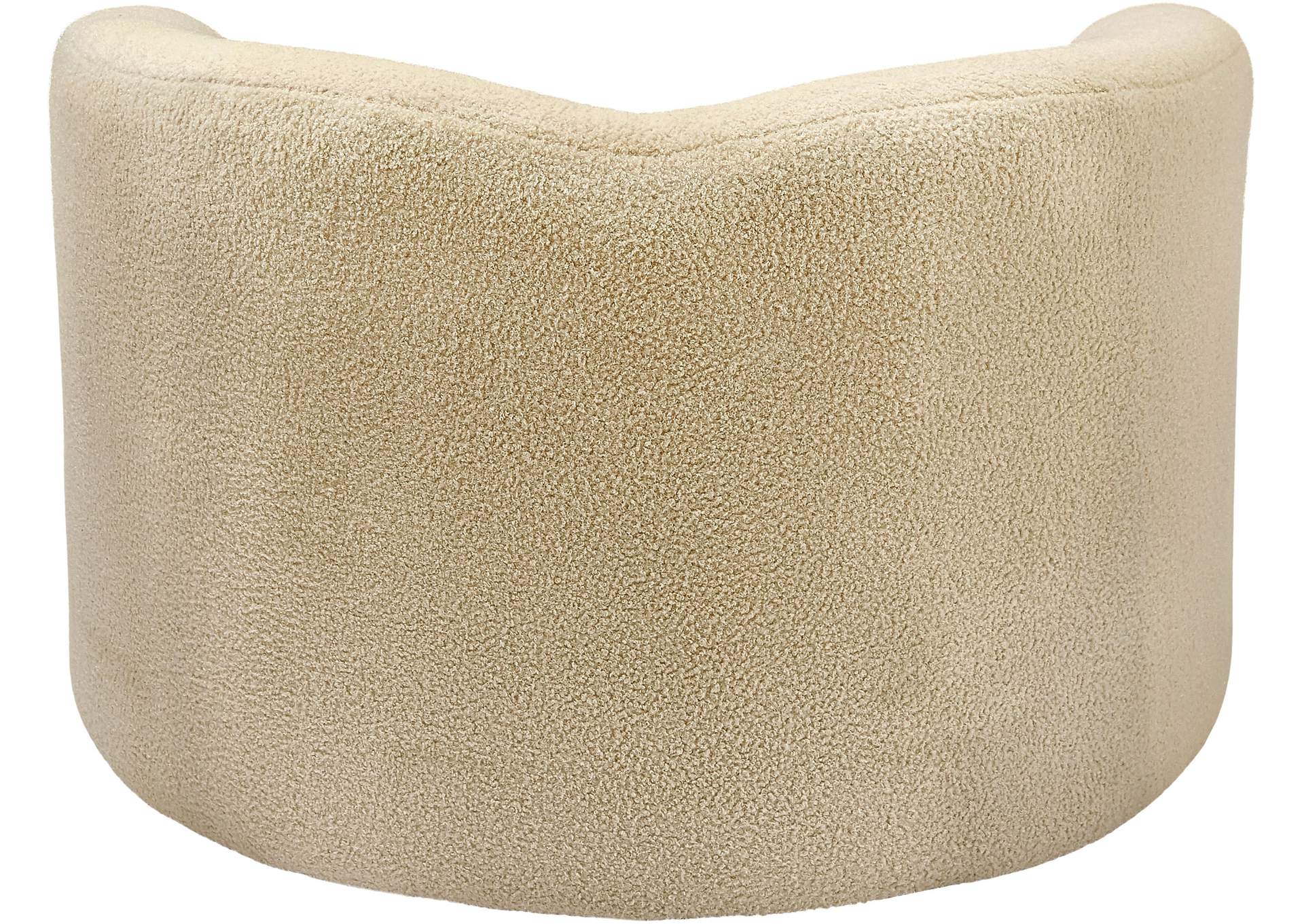 Kali Beige Faux Shearling Teddy Fabric Chair,Meridian Furniture