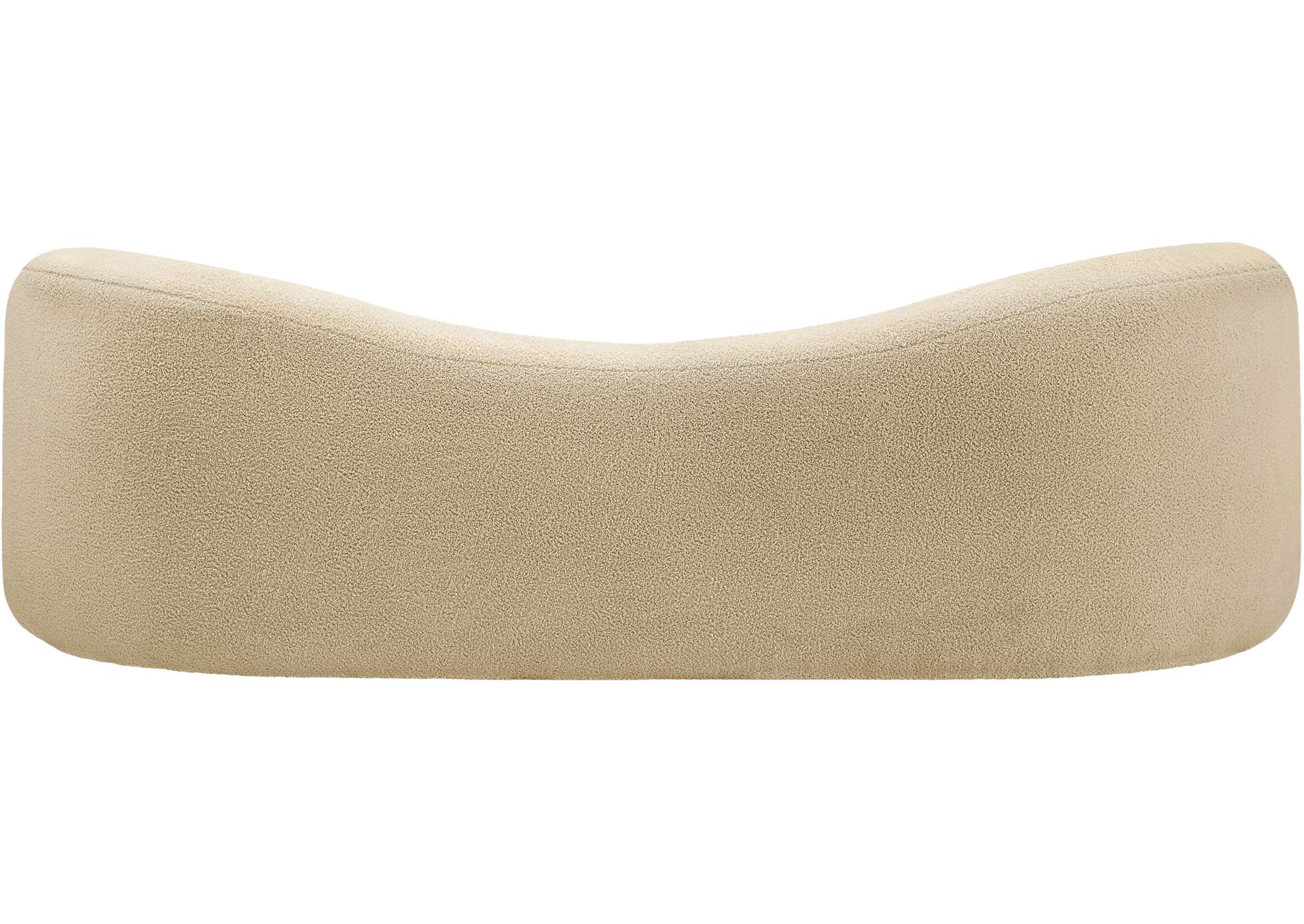 Kali Beige Faux Shearling Teddy Fabric Sofa,Meridian Furniture