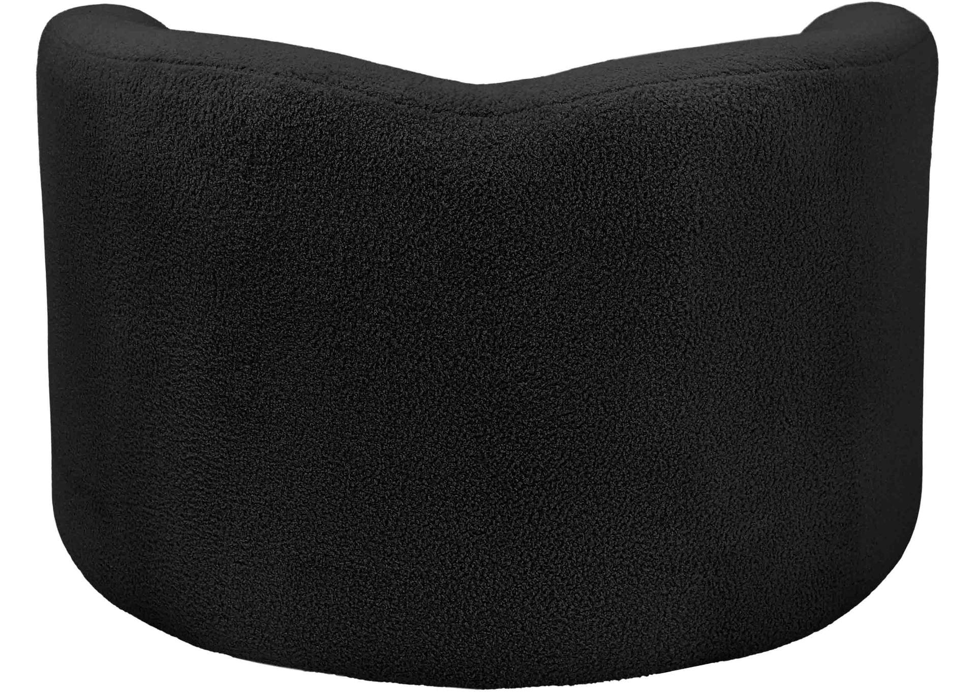 Kali Black Faux Shearling Teddy Fabric Chair,Meridian Furniture