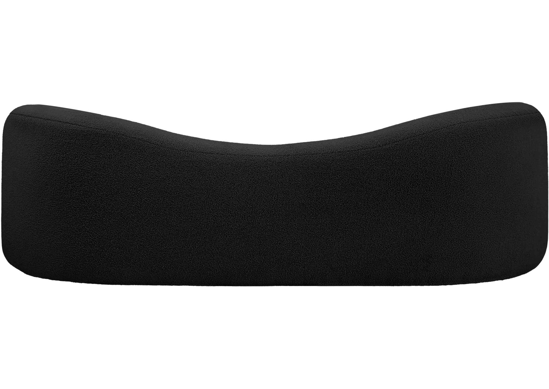 Kali Black Faux Shearling Teddy Fabric Sofa,Meridian Furniture