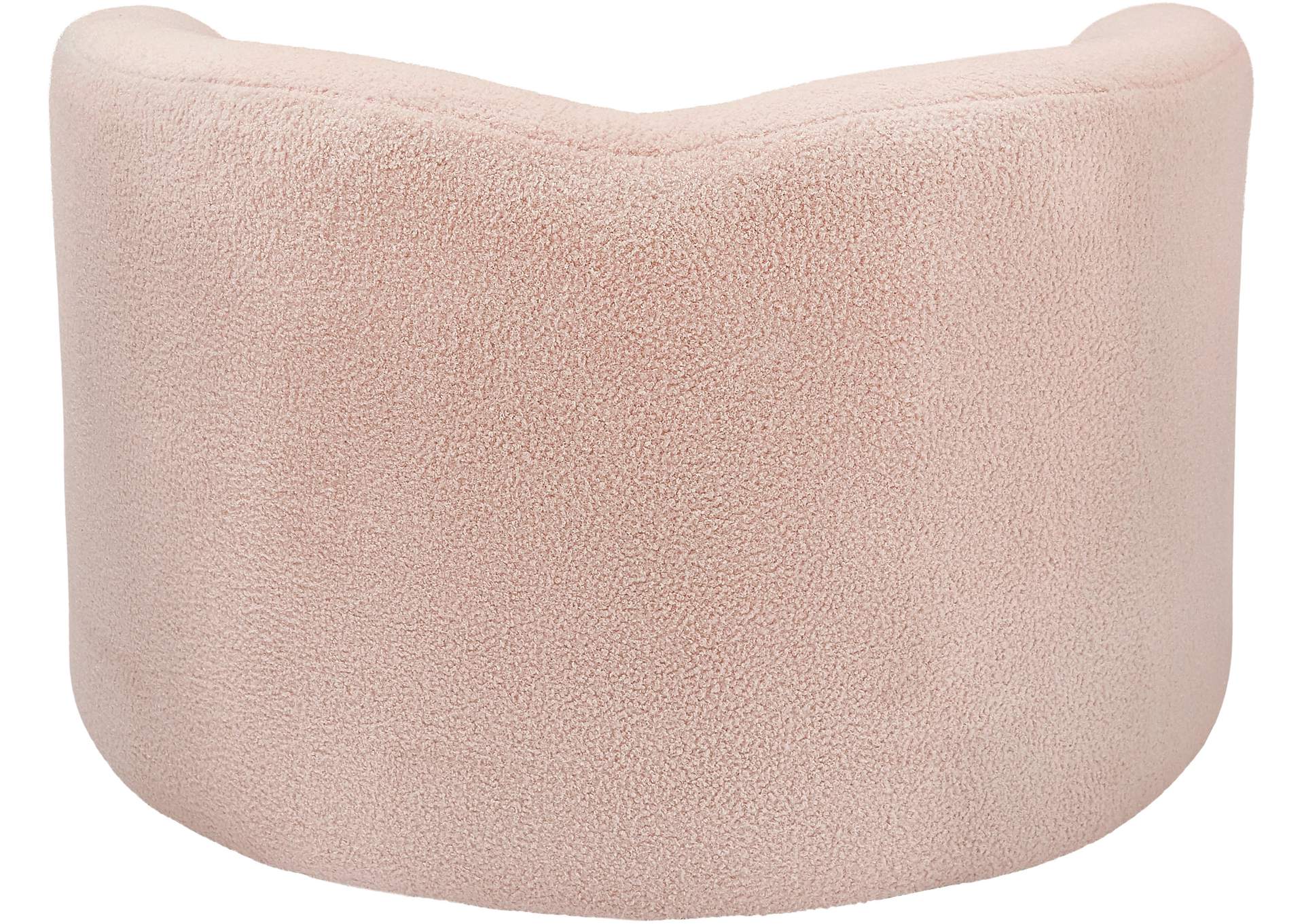 Kali Pink Faux Shearling Teddy Fabric Chair,Meridian Furniture
