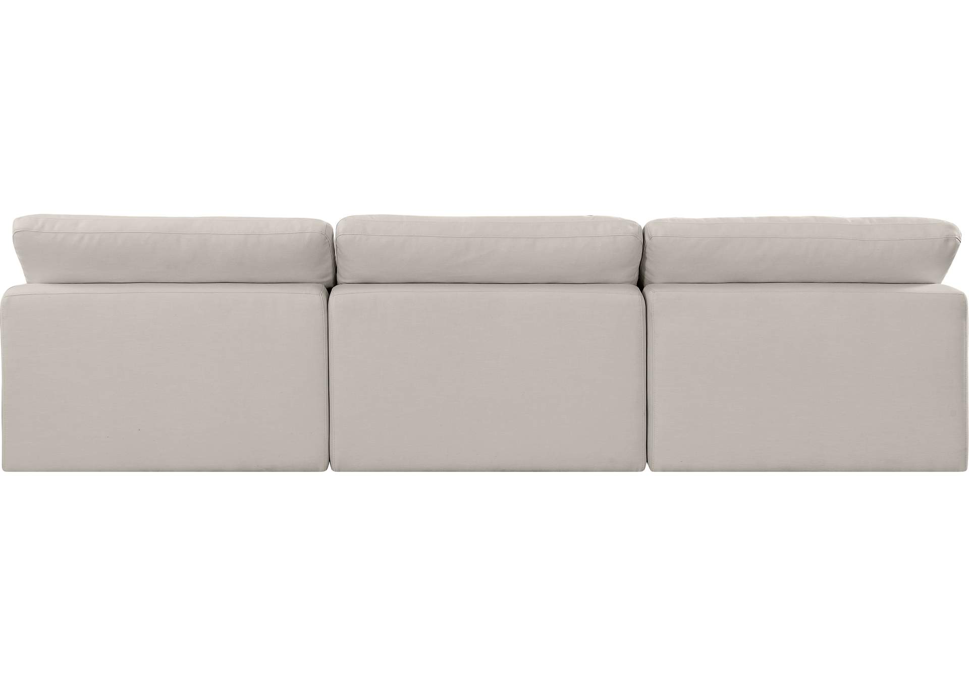 Comfy Beige Linen Textured Fabric Modular Sofa,Meridian Furniture