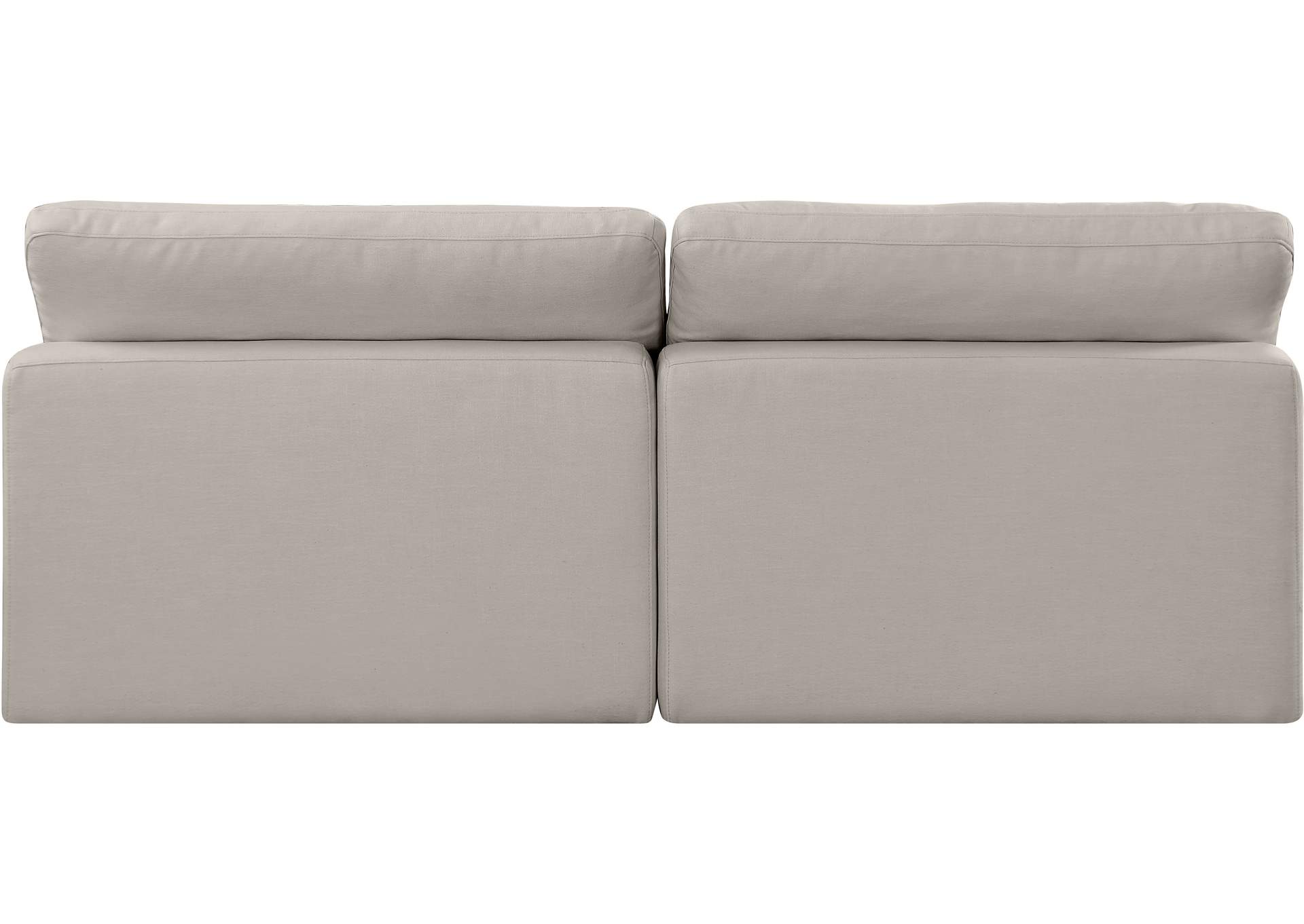 Comfy Beige Linen Textured Fabric Modular Sofa,Meridian Furniture