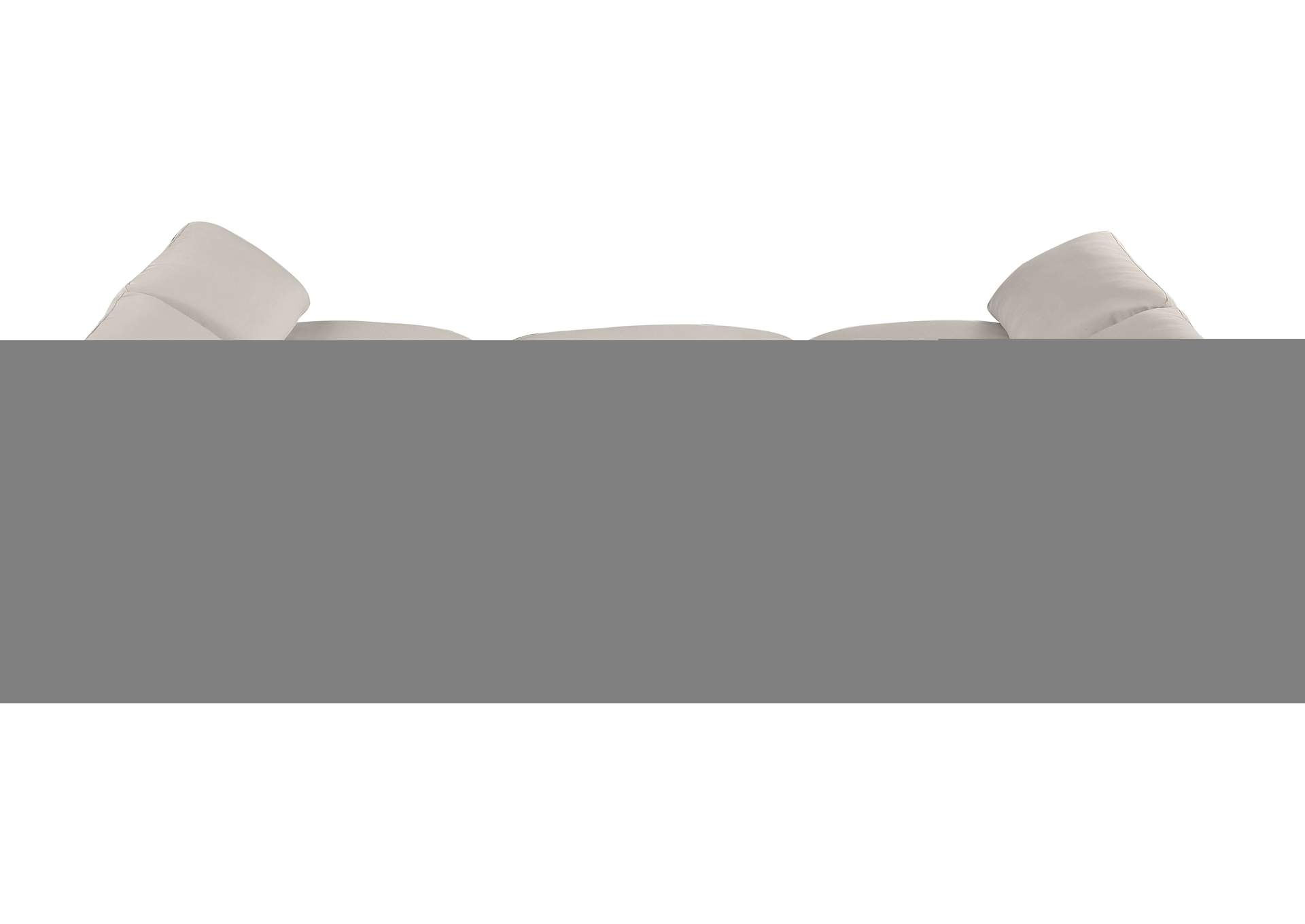 Comfy Beige Linen Textured Fabric Modular Sectional,Meridian Furniture