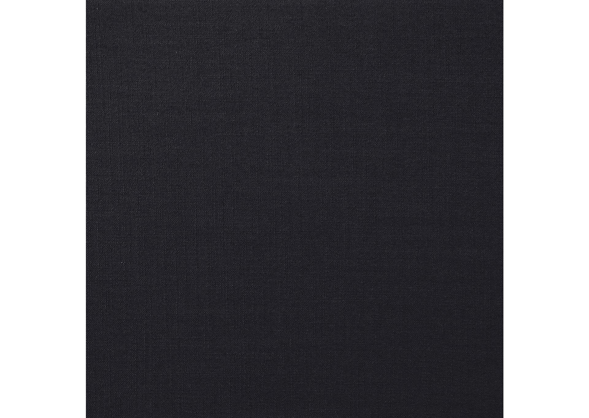 Comfy Black Linen Textured Fabric Modular Ottoman,Meridian Furniture