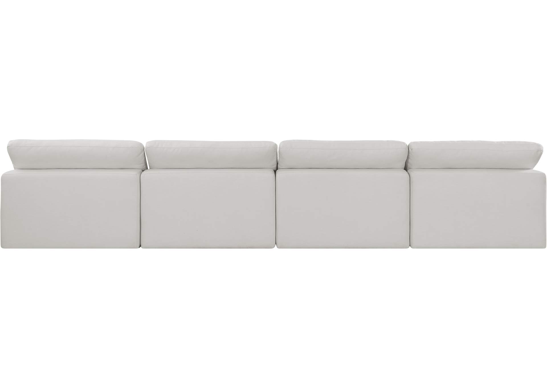 Comfy Cream Linen Textured Fabric Modular Sofa,Meridian Furniture