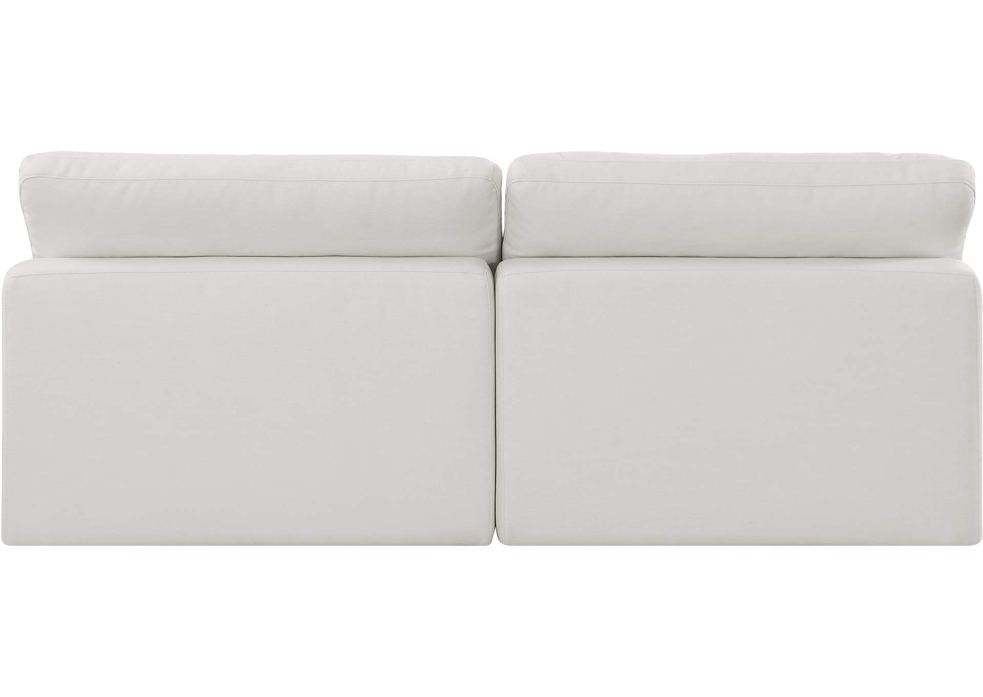 Comfy Cream Linen Textured Fabric Modular Sofa,Meridian Furniture