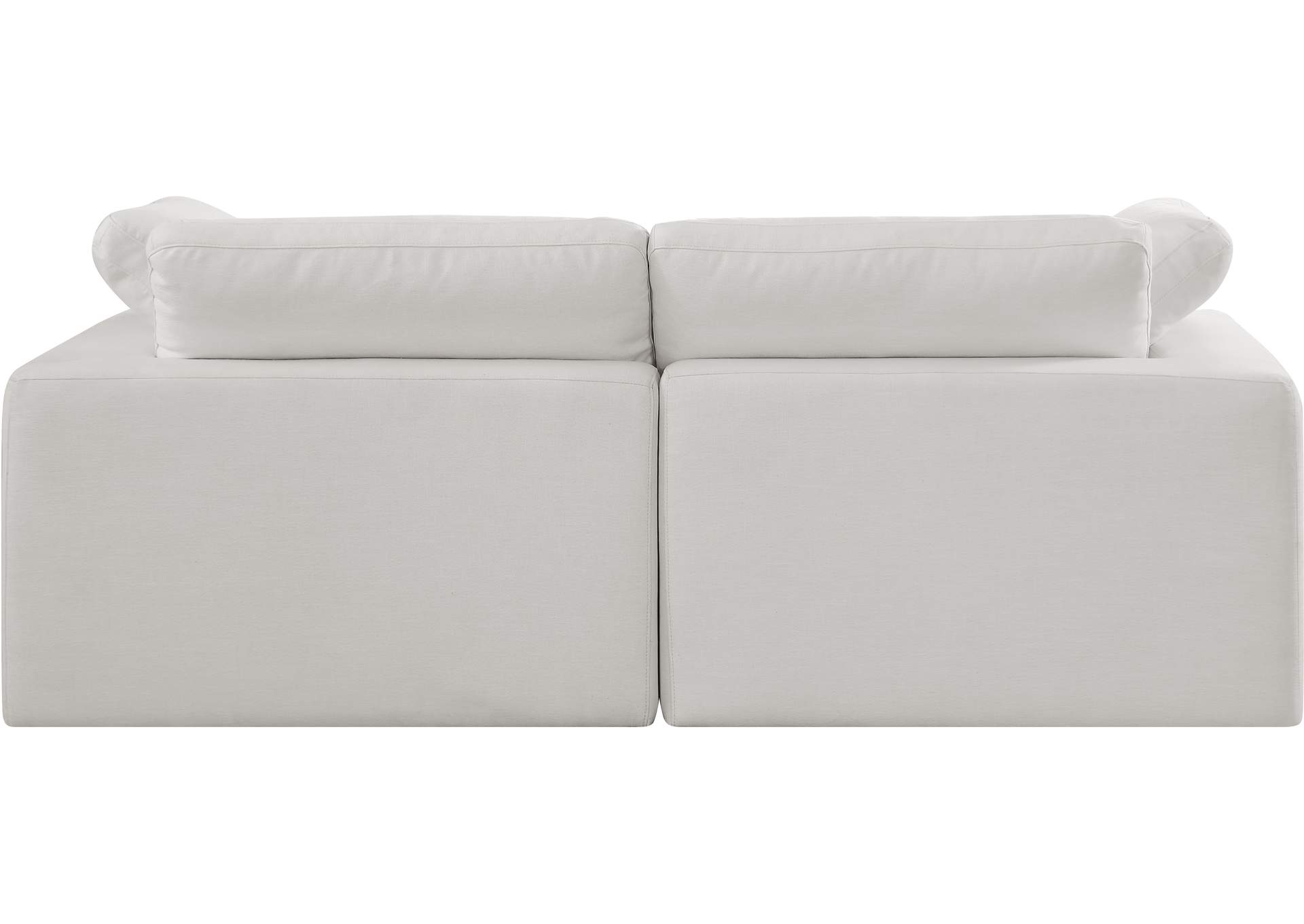Comfy Cream Linen Textured Fabric Modular Sofa,Meridian Furniture