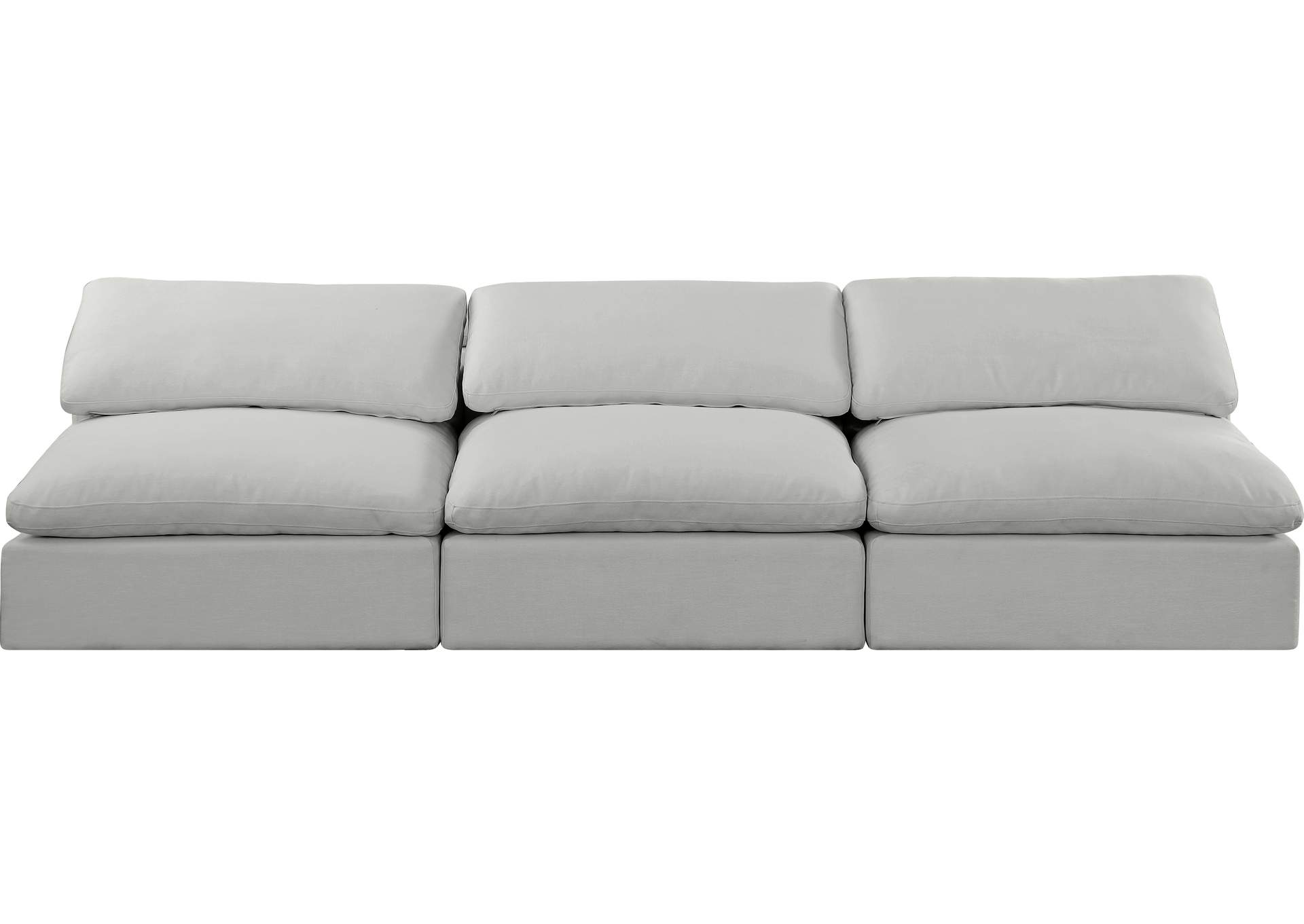Comfy Grey Linen Textured Fabric Modular Sofa,Meridian Furniture