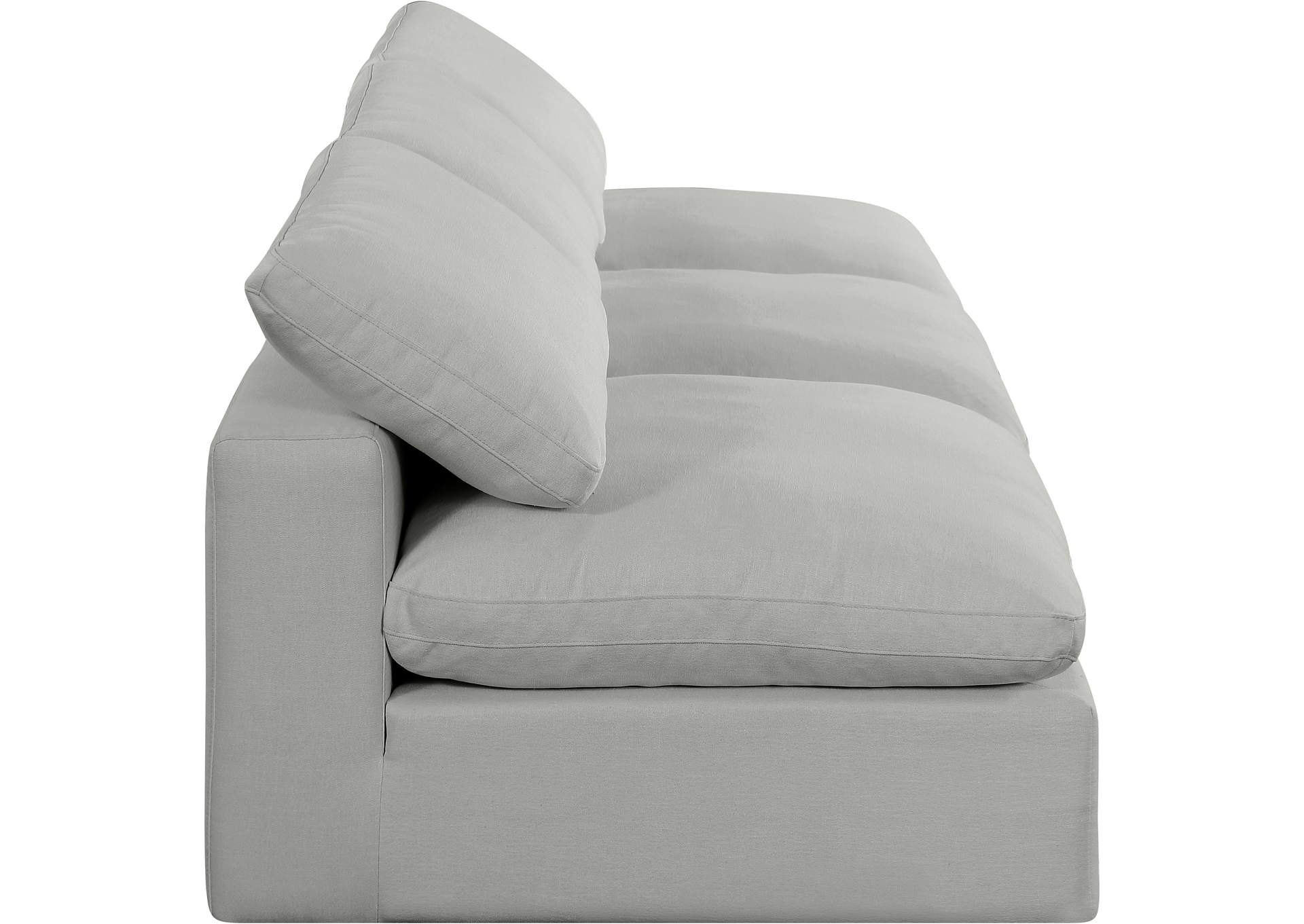 Comfy Grey Linen Textured Fabric Modular Sofa,Meridian Furniture