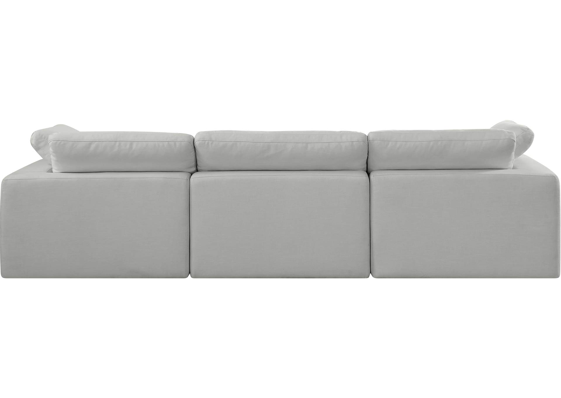 Comfy Grey Linen Textured Fabric Modular Sofa,Meridian Furniture