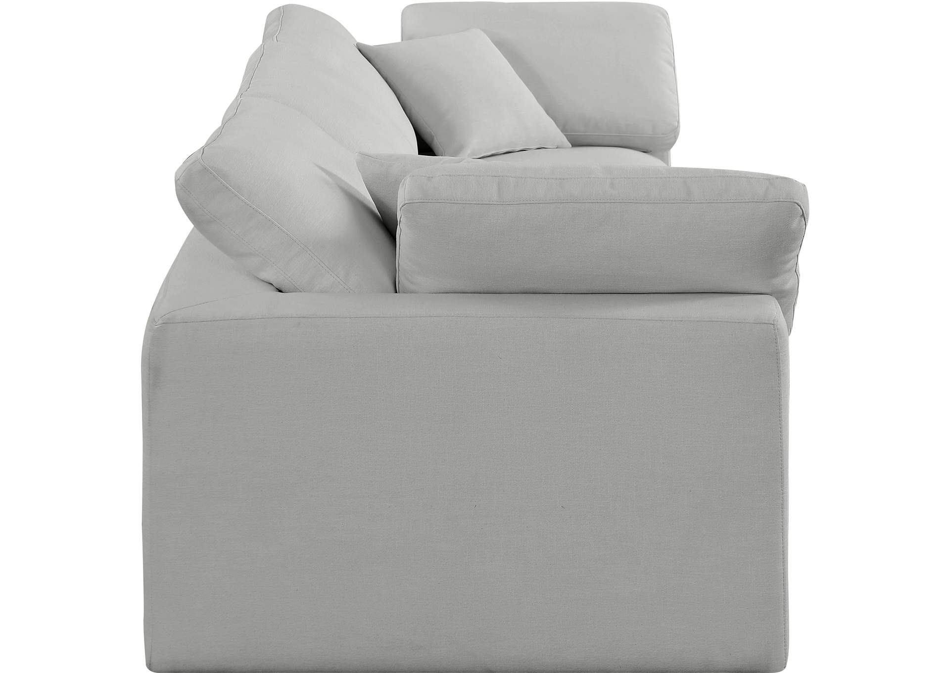 Comfy Grey Linen Textured Fabric Modular Sofa,Meridian Furniture