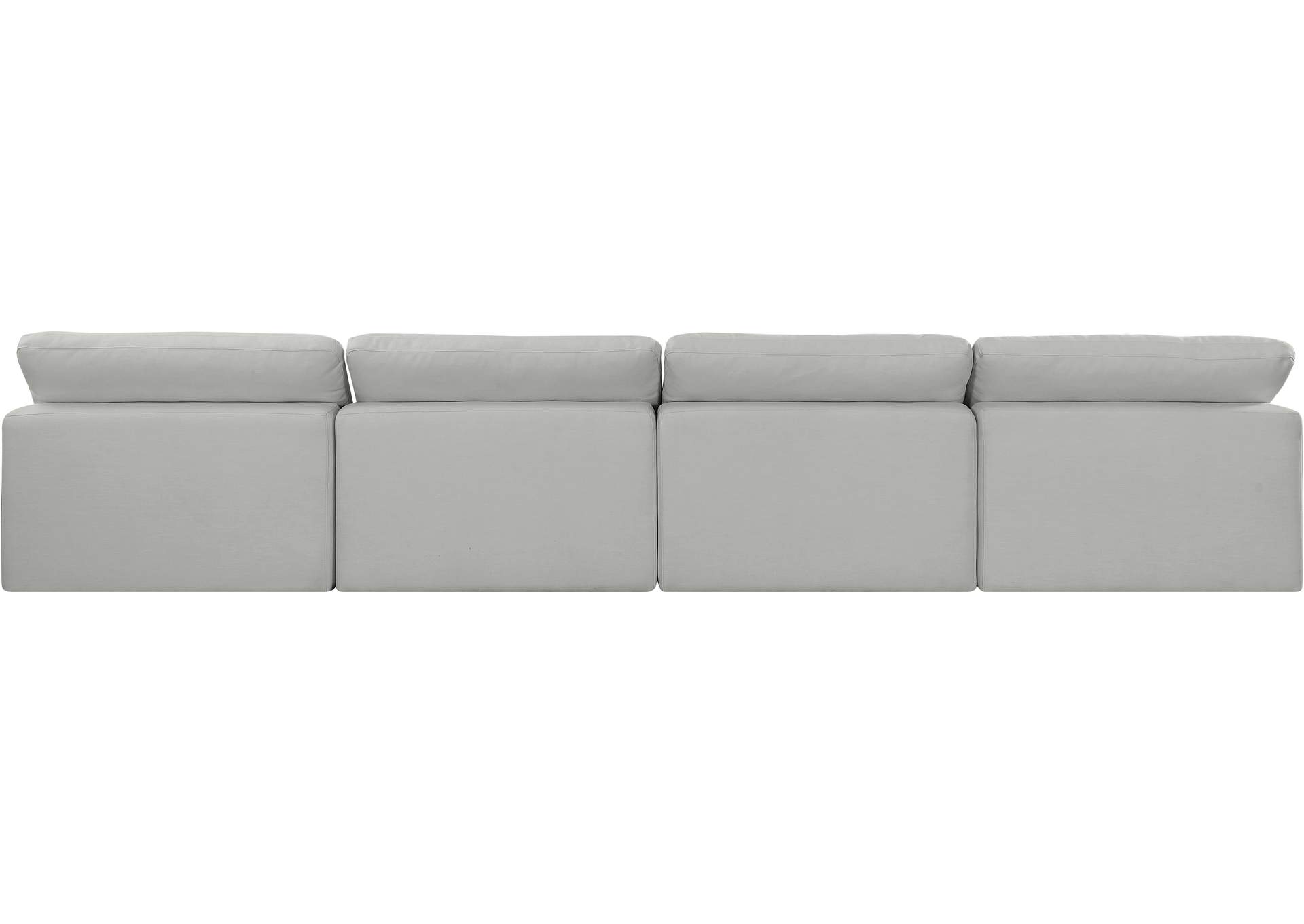 Comfy Grey Linen Textured Fabric Modular Sofa,Meridian Furniture