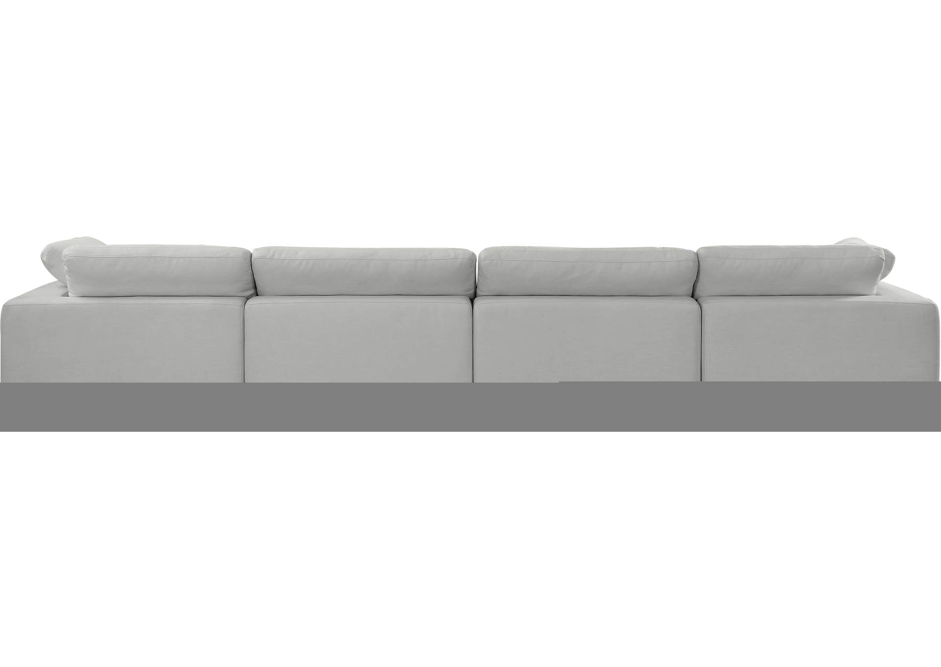 Comfy Grey Linen Textured Fabric Modular Sofa,Meridian Furniture