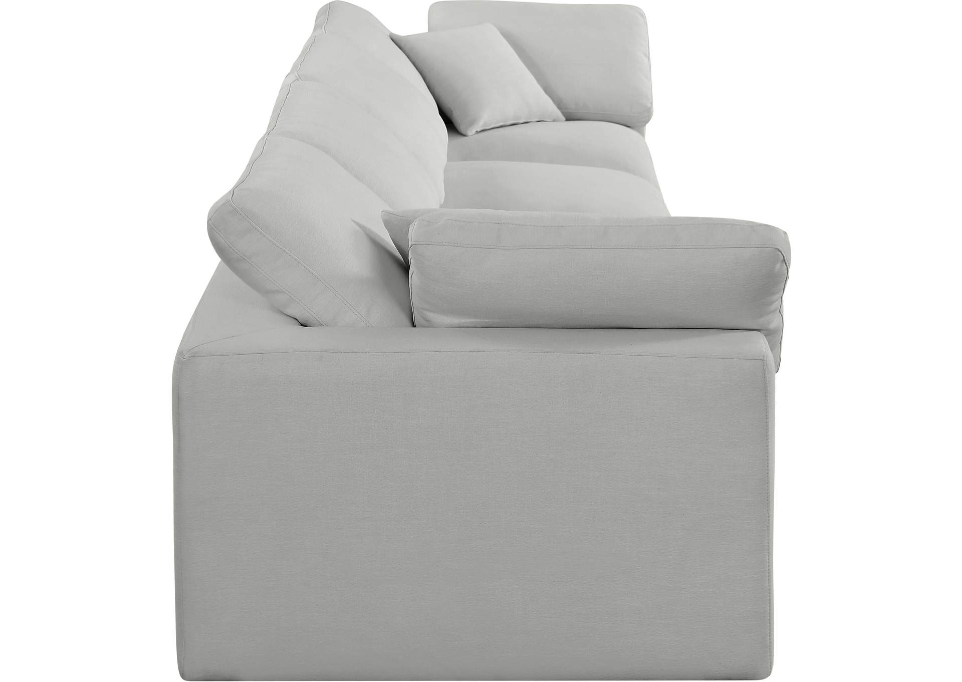 Comfy Grey Linen Textured Fabric Modular Sofa,Meridian Furniture