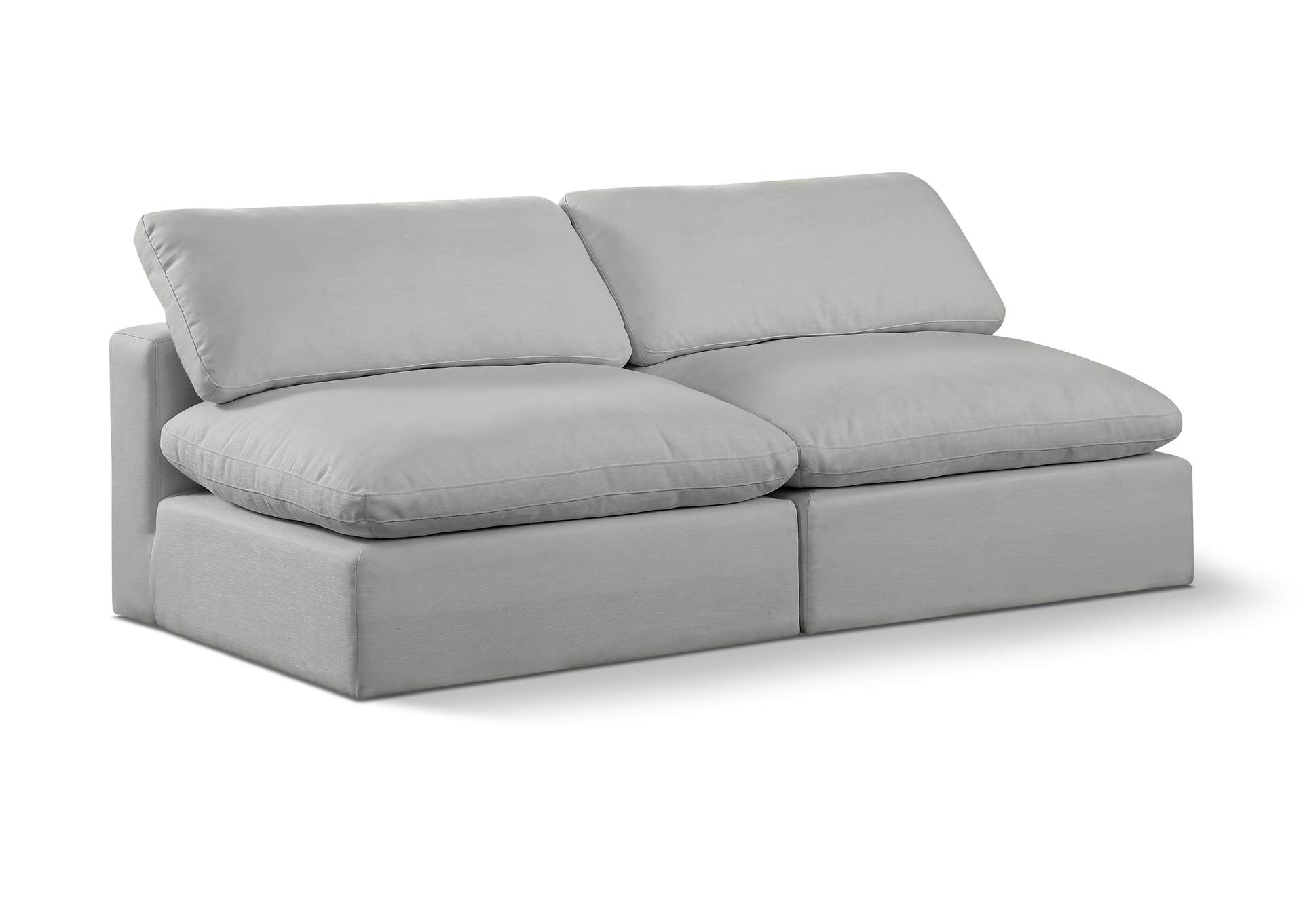 Comfy Grey Linen Textured Fabric Modular Sofa,Meridian Furniture