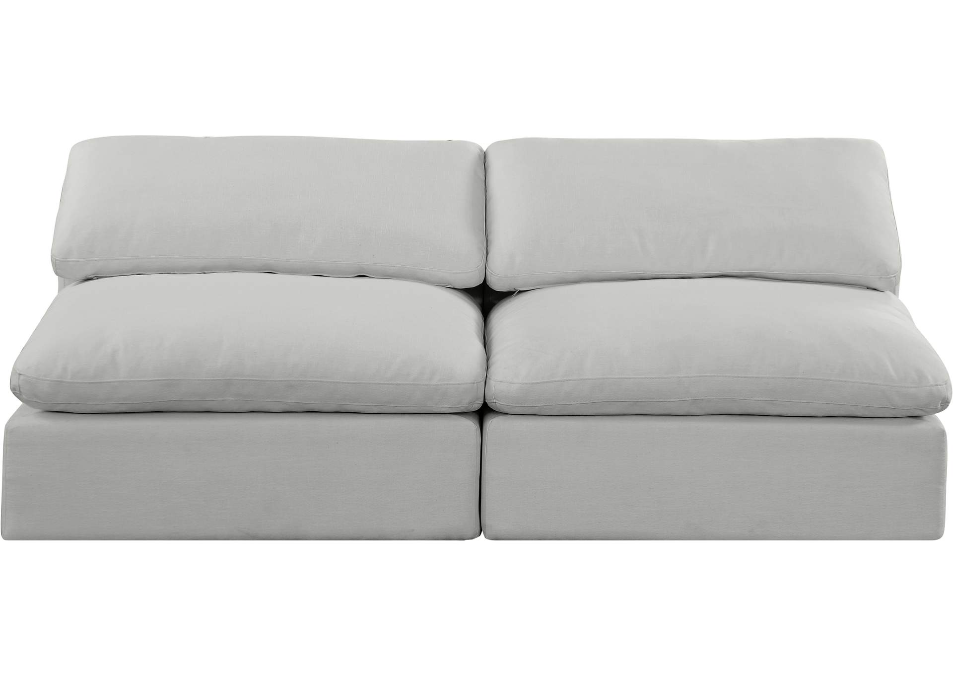 Comfy Grey Linen Textured Fabric Modular Sofa,Meridian Furniture