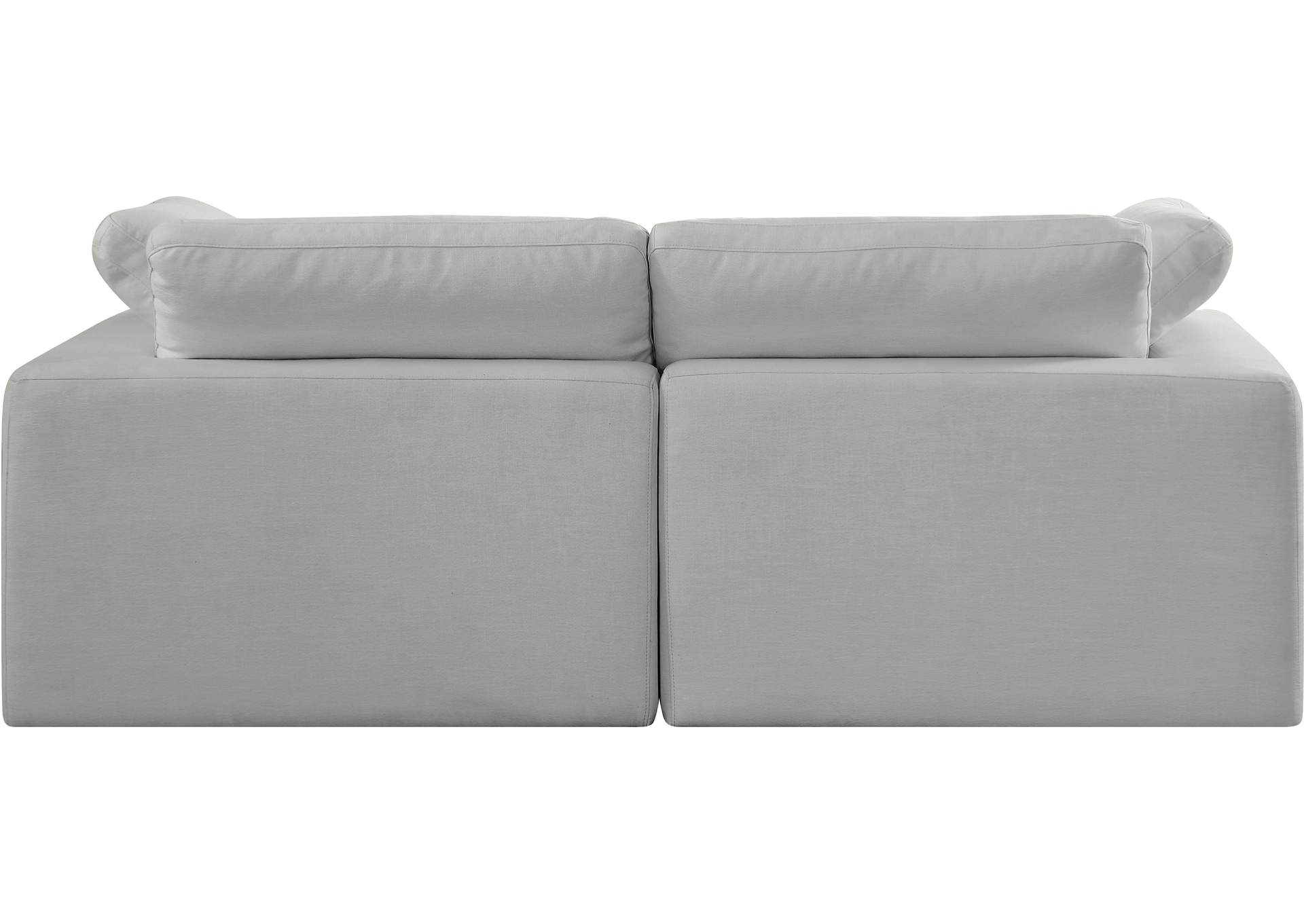 Comfy Grey Linen Textured Fabric Modular Sofa,Meridian Furniture