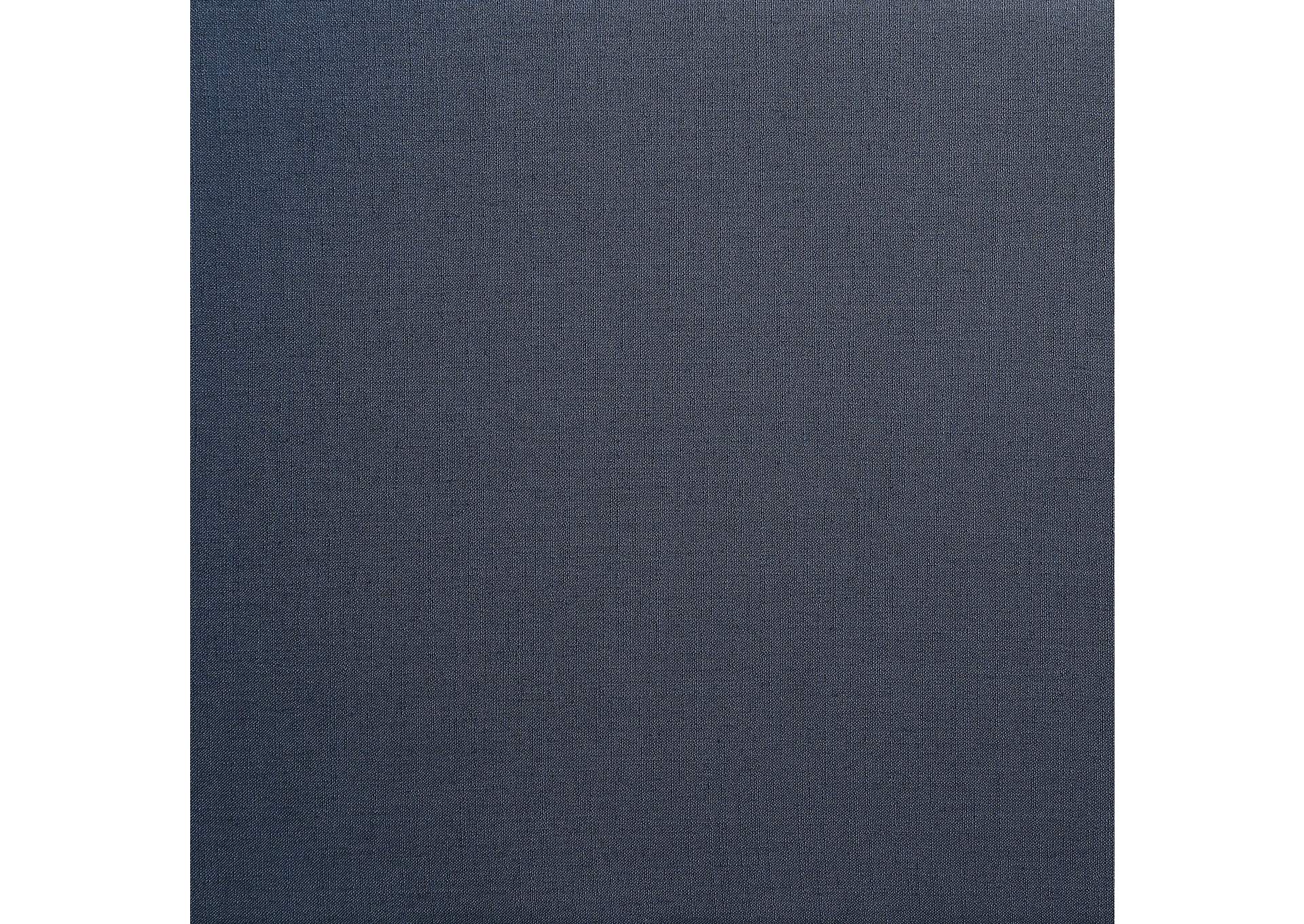 Comfy Navy Linen Textured Fabric Modular Ottoman,Meridian Furniture