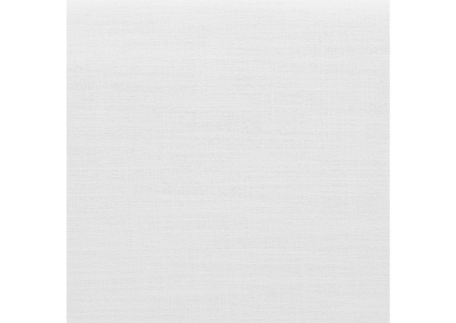 Comfy White Linen Textured Fabric Modular Ottoman,Meridian Furniture