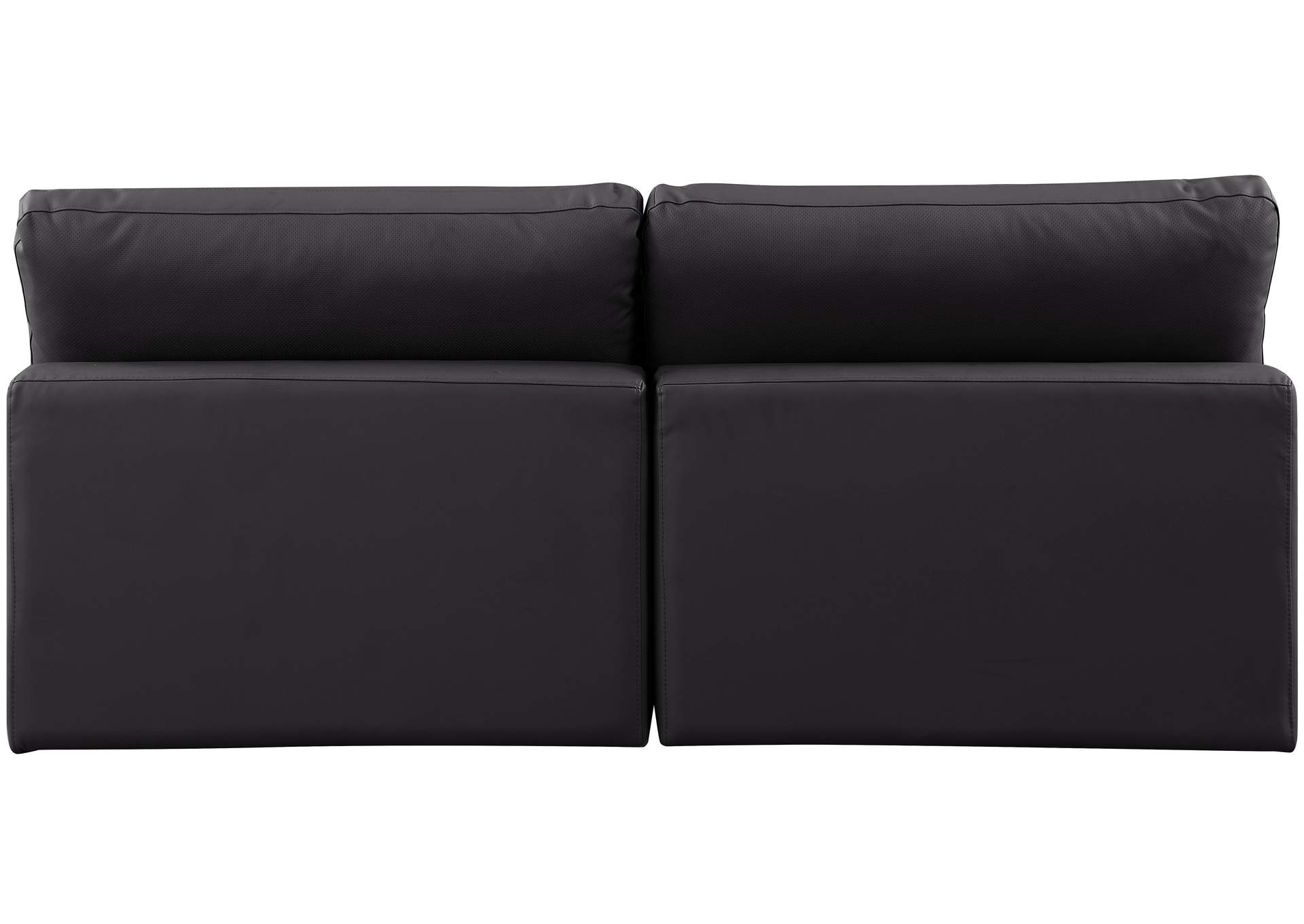 Comfy Black Faux Leather Modular Sofa,Meridian Furniture